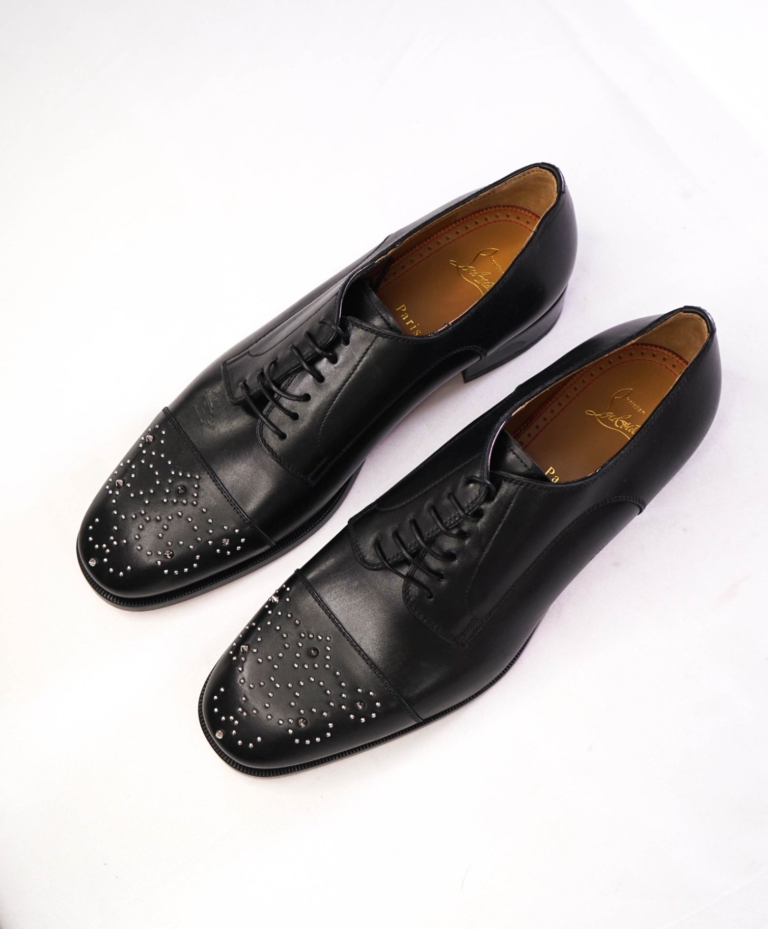 $1,100 Christain Louboutin Black Studded "Maltese" Oxford US 11 (EU44)