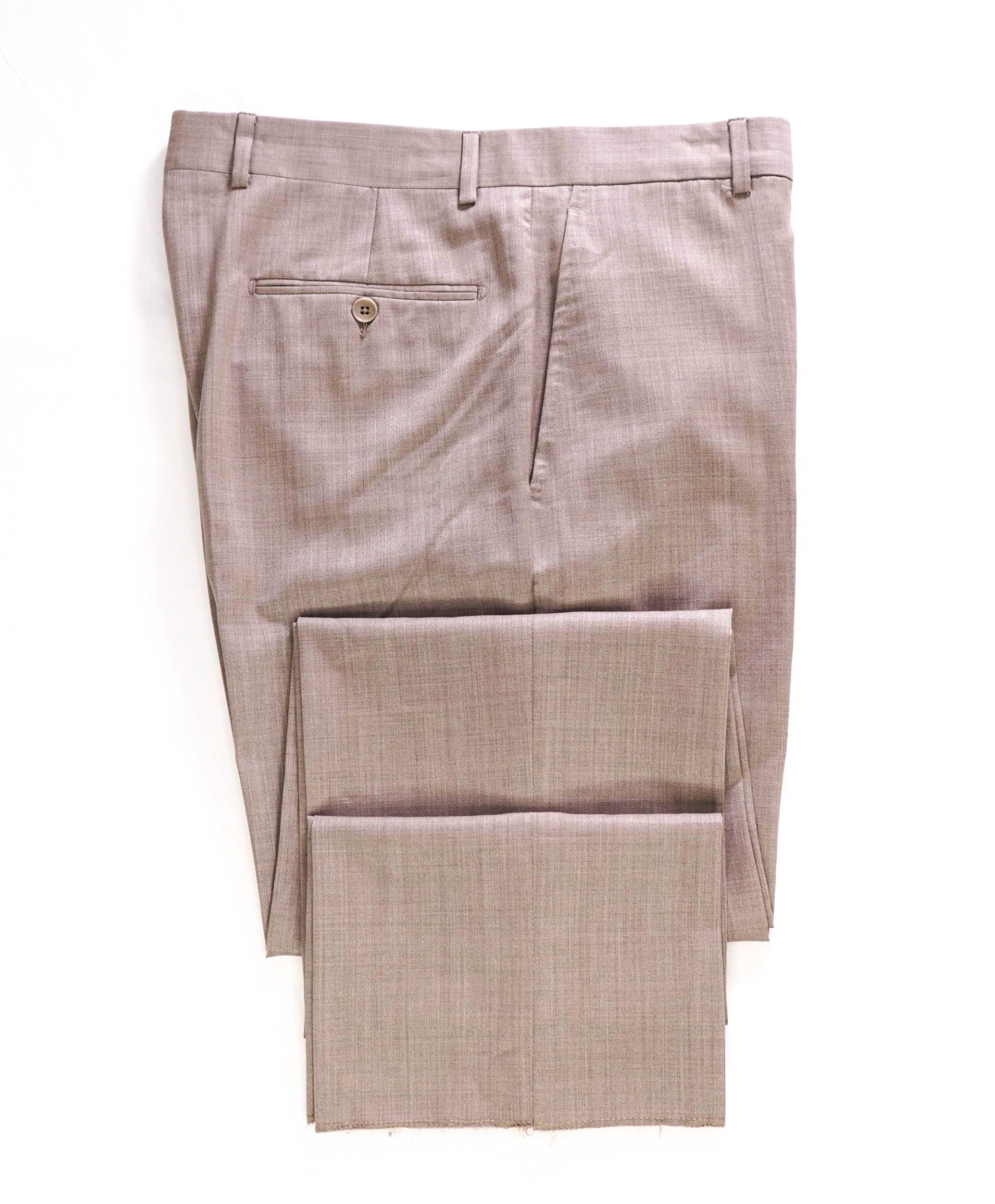 $400 Saks Fifth Avenue Made In ITALY Tan Wool/Silk Dress Pants 34W