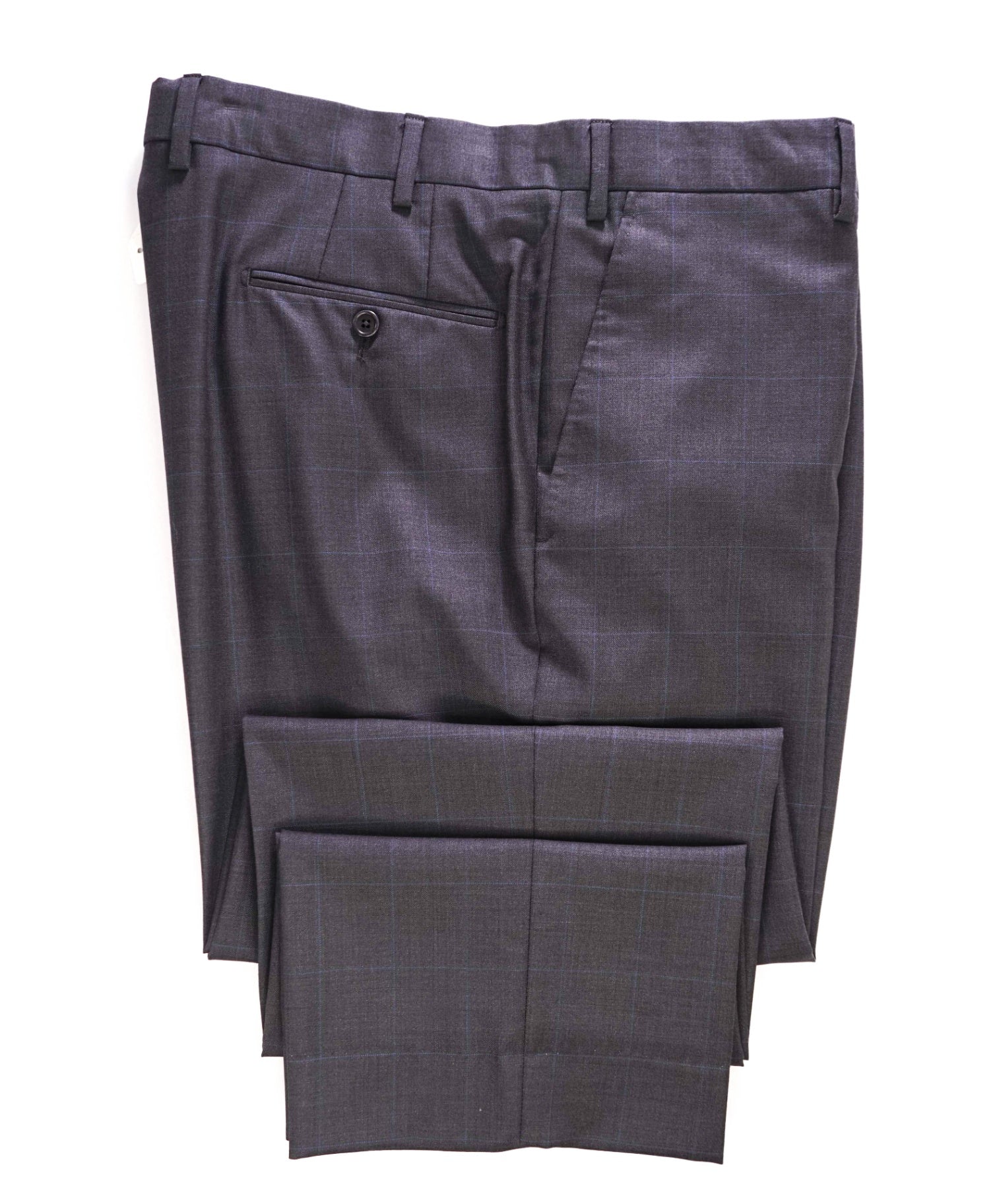 $400 Saks Fifth Avenue Charcoal Grey Window Pane Wool Pants 38W