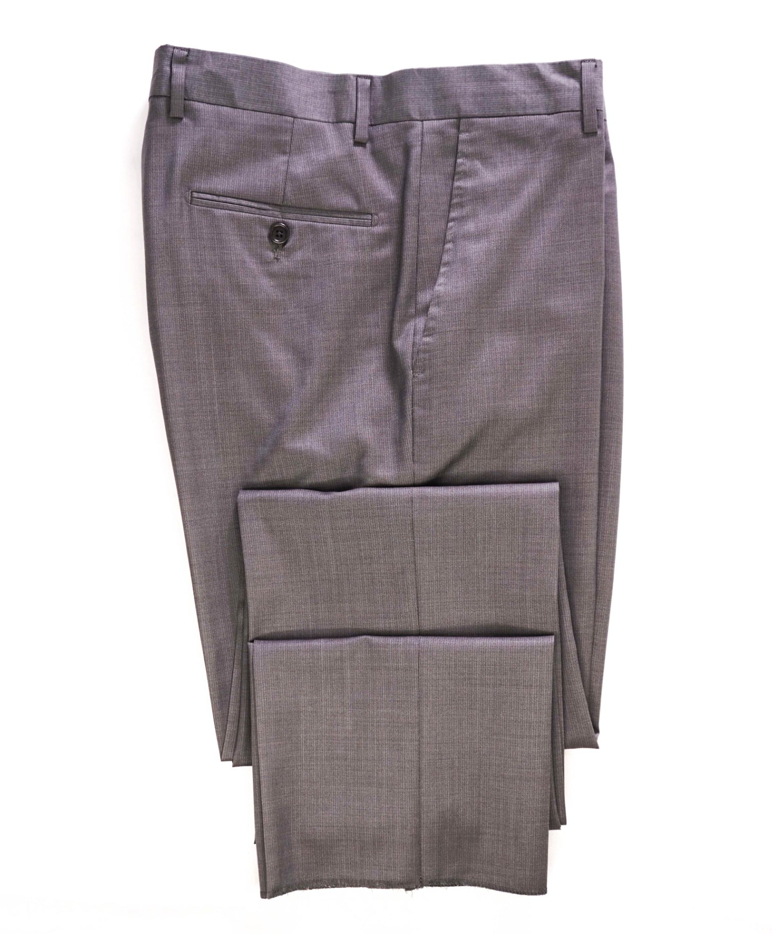 $400 Saks Fifth Avenue Solid Light Grey Wool/Silk Pants 36W