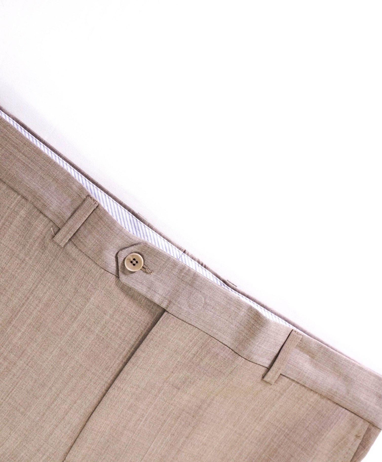 $400 Saks Fifth Avenue Made In ITALY Tan Wool/Silk Dress Pants 34W