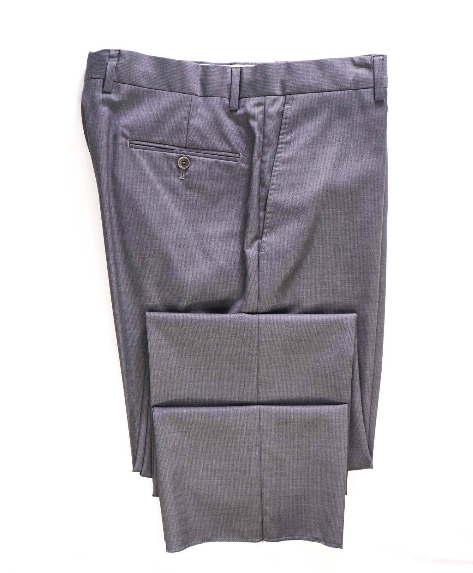 $400 Saks Fifth Avenue Solid Grey Wool/Silk Pants 36W