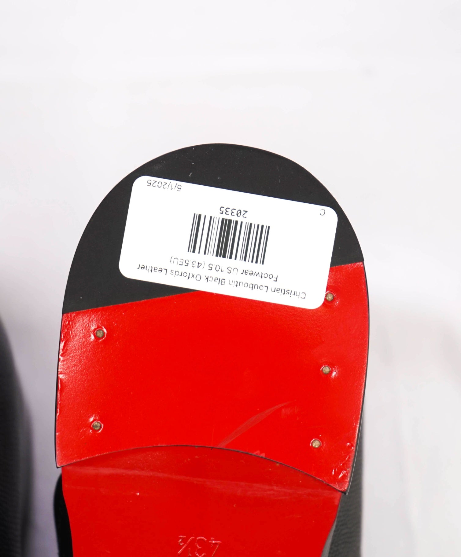 $1,145 CHRISTIAN LOUBOUTIN - *BOABI FLAT* Black Oxfords - 10.5 US (43.5)