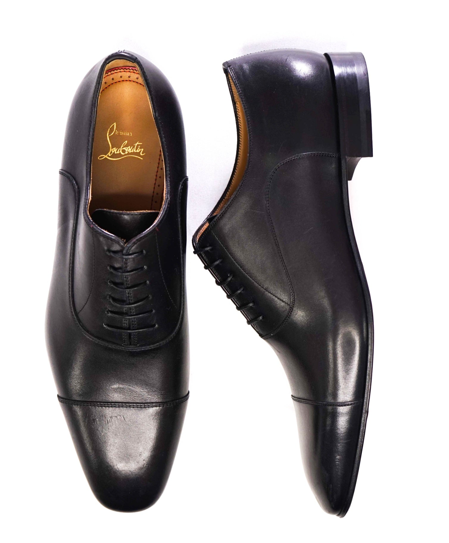 $1,050 CHRISTIAN LOUBOUTIN - *GREGGO* Black Oxfords - 12 US (45EU)