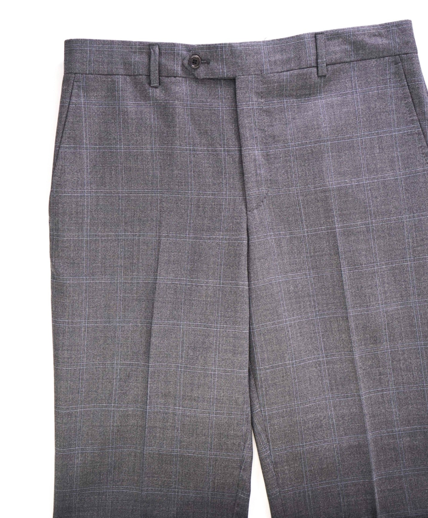 $400 Saks Fifth Avenue Grey Window pane Wool Pants 34W