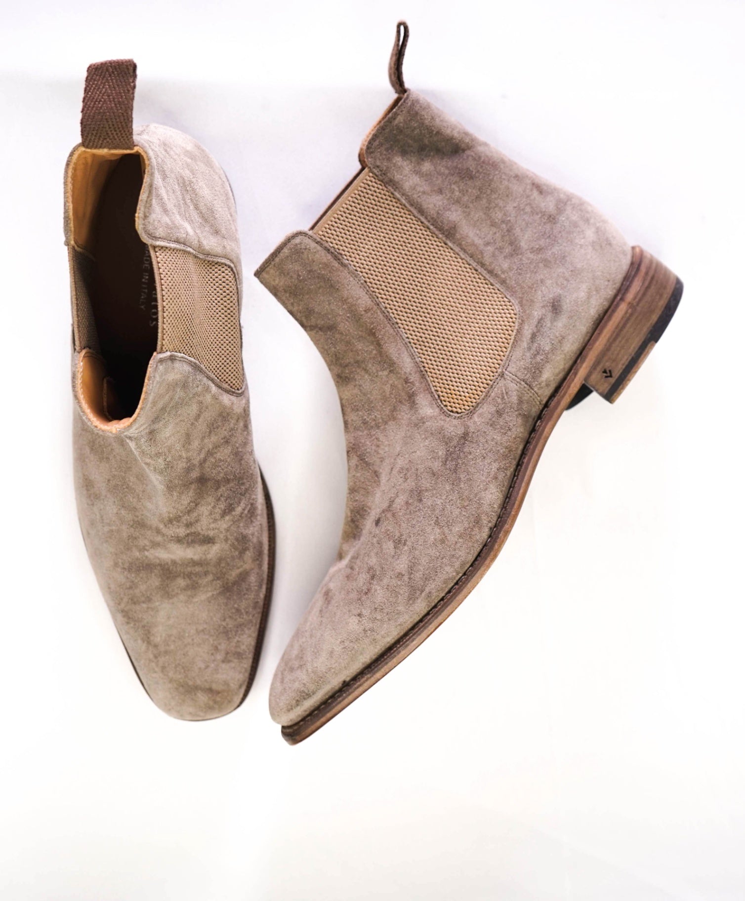 $700 John Varvatos Stone Grey "AMSTERDAM" Suede Boots 11 US
