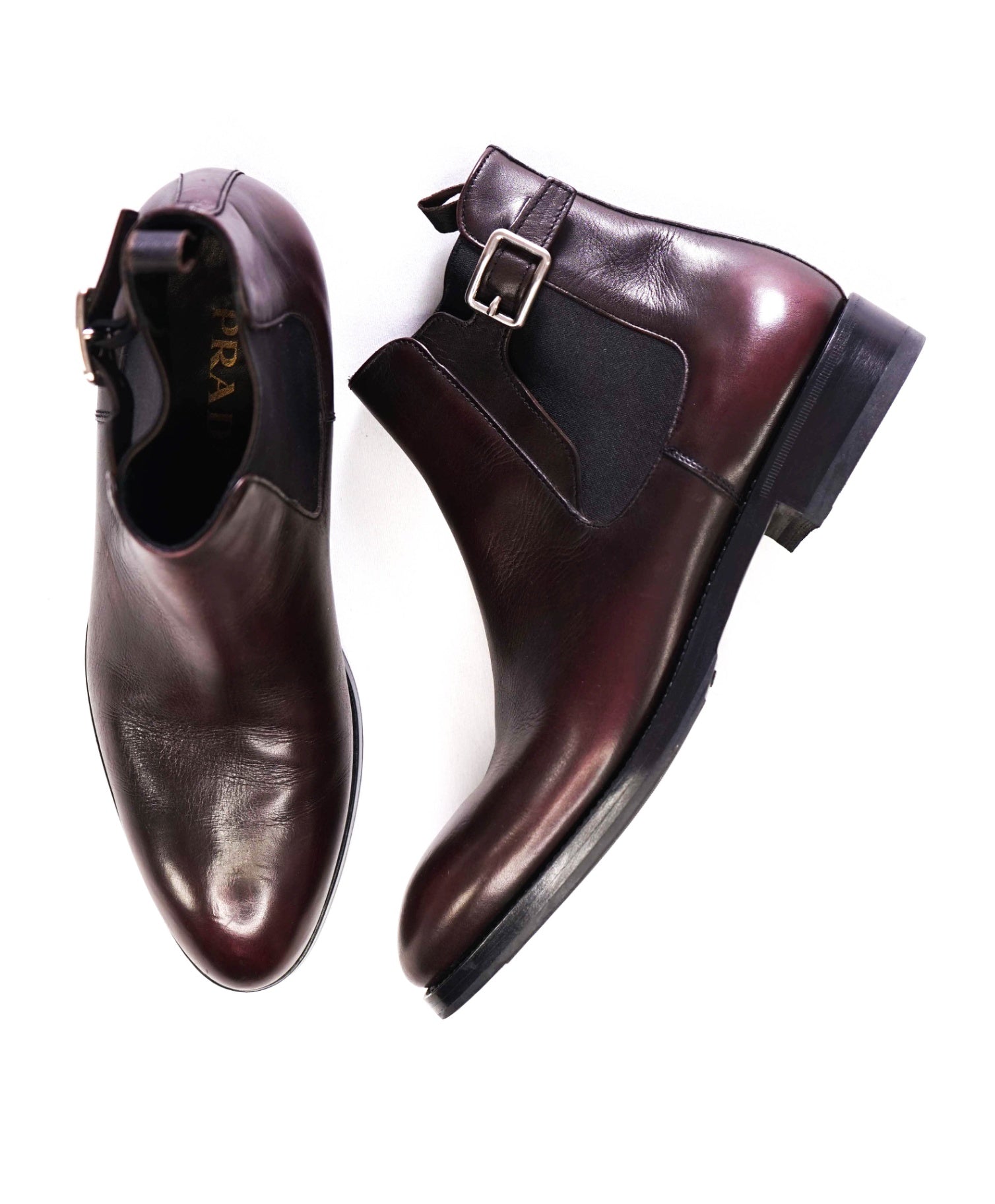 $1,250 Prada Brown Leather Buckle Ankle Boots US 7.5 (6.5UK)
