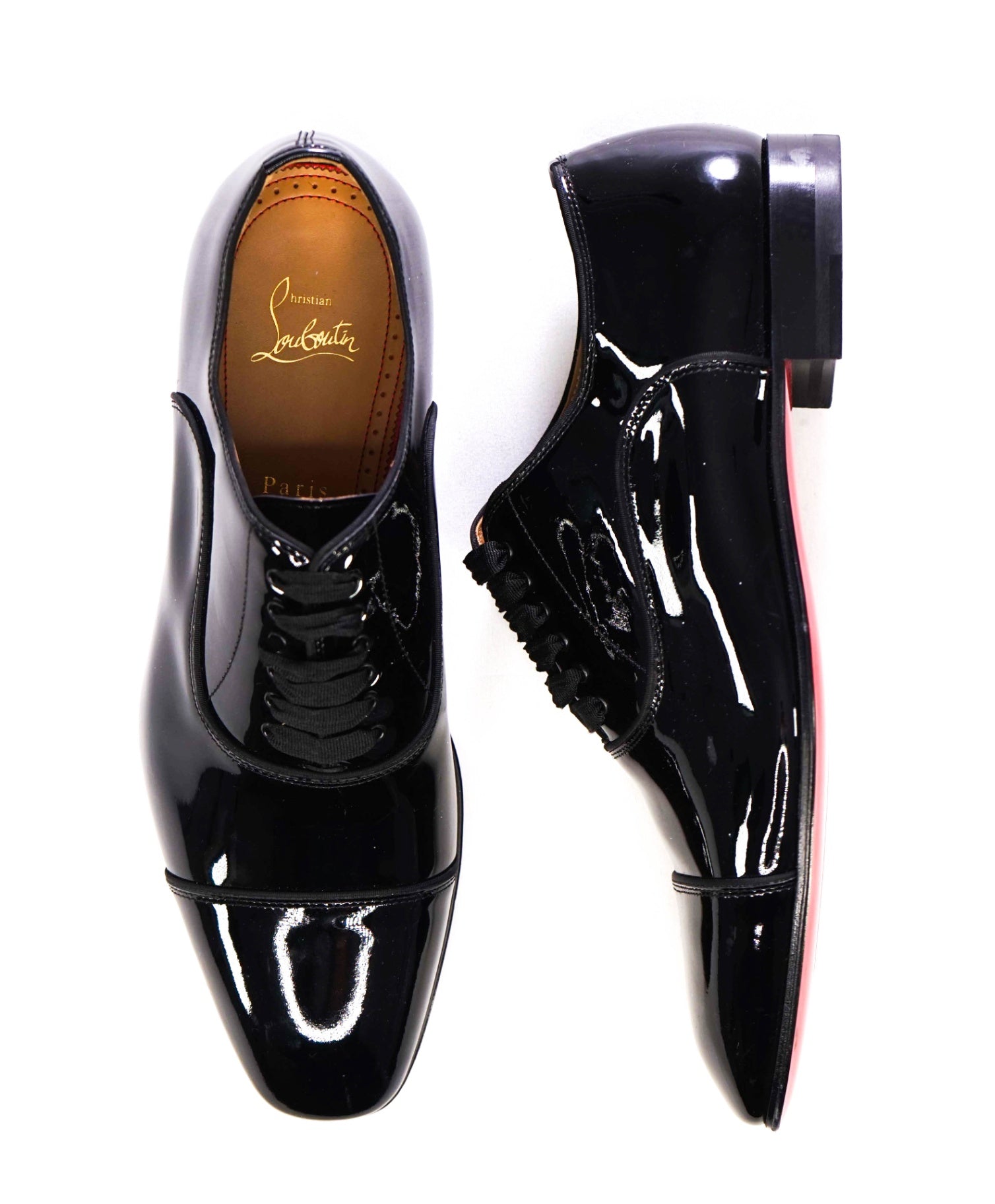Christian Louboutin Black Oxfords Patent Leather Footwear US 8 (41EU)