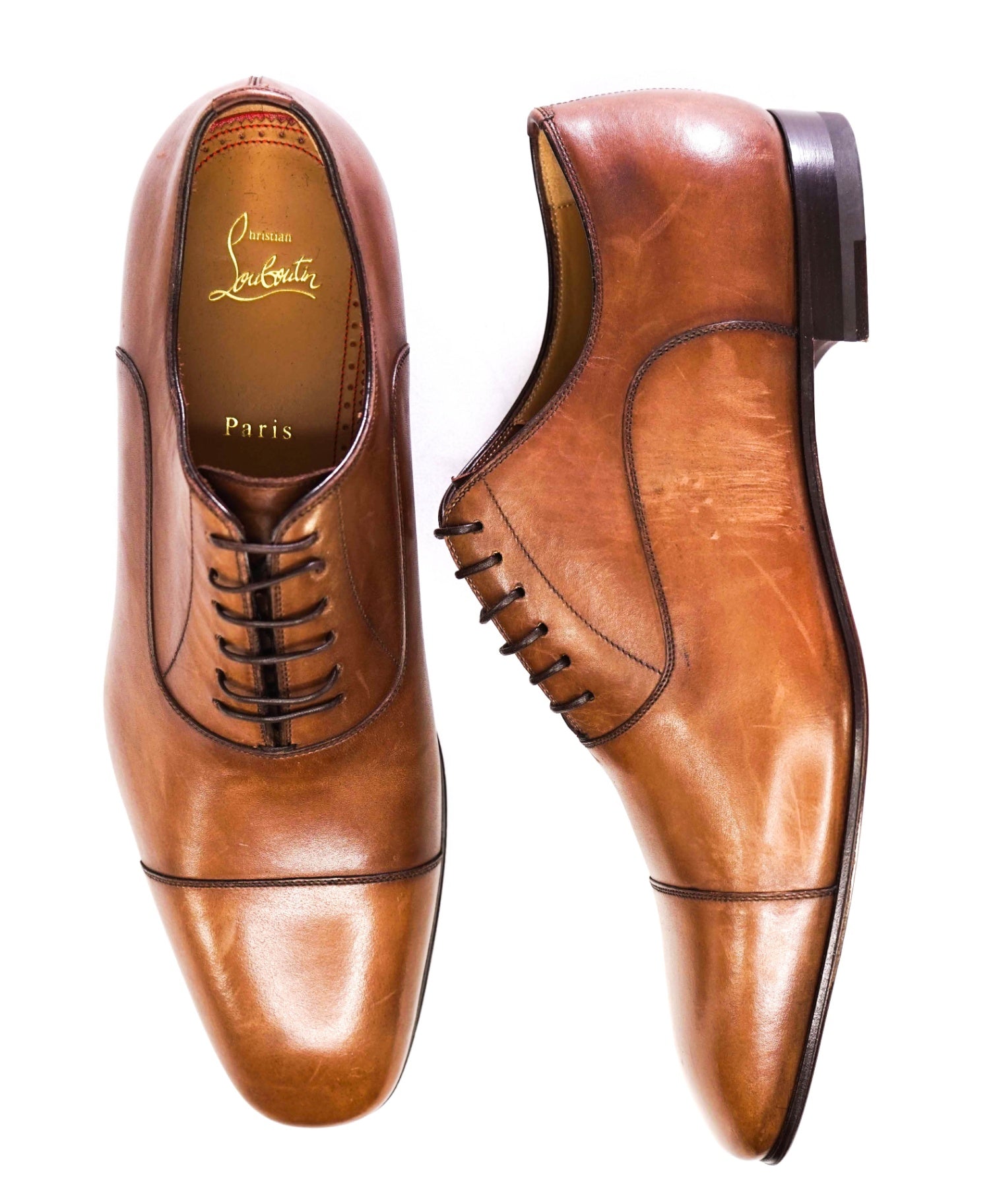 $1,050 CHRISTIAN LOUBOUTIN - *GREGGO* Brown Oxfords - US 10 (43EU)