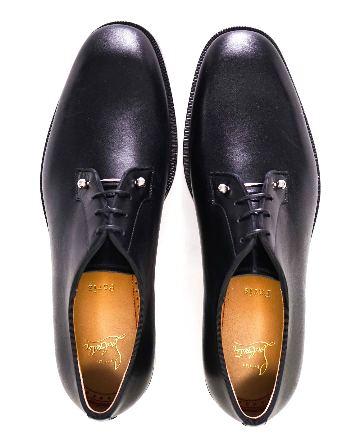 $1,250 Christian Louboutin "Chambeliss" Black Leather Oxfords US 9 (42EU)