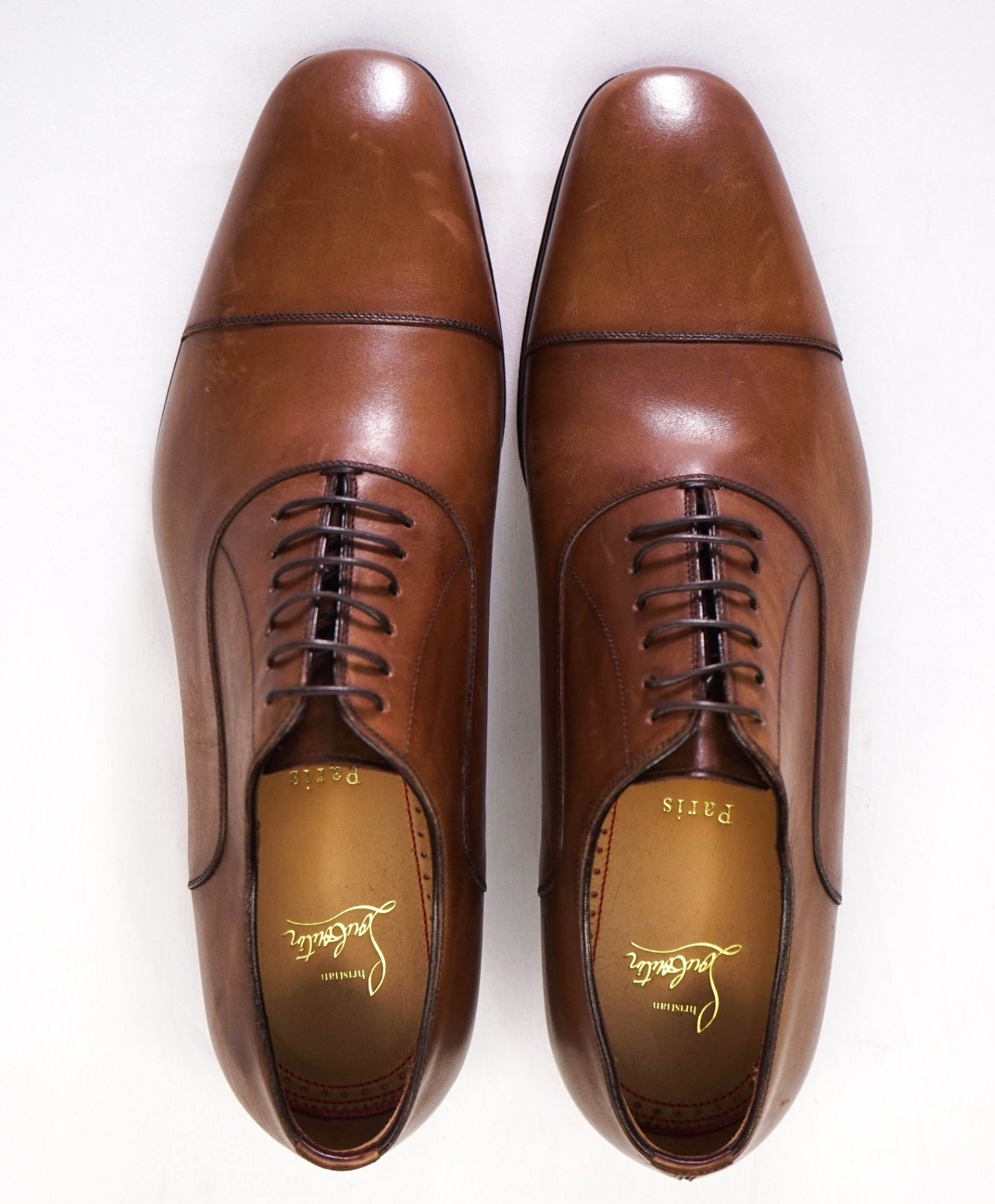$1,050 CHRISTIAN LOUBOUTIN - *GREGGO* Brown Oxfords - US 10 (43EU)
