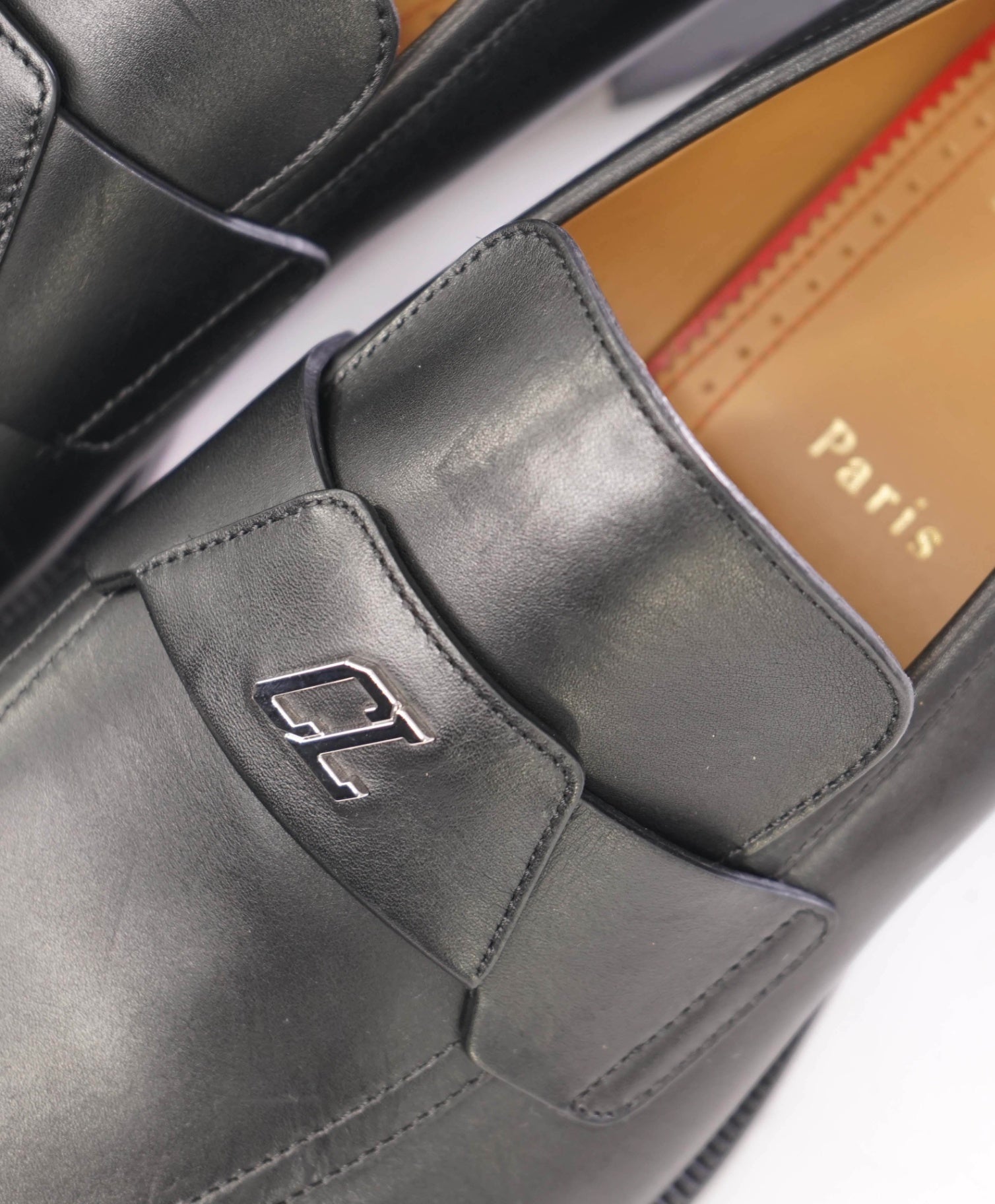 $1,100 CHRISTIAN LOUBOUTIN - *VARSIMOC* Black Leather Loafers US 9.5 (42.5 EU)