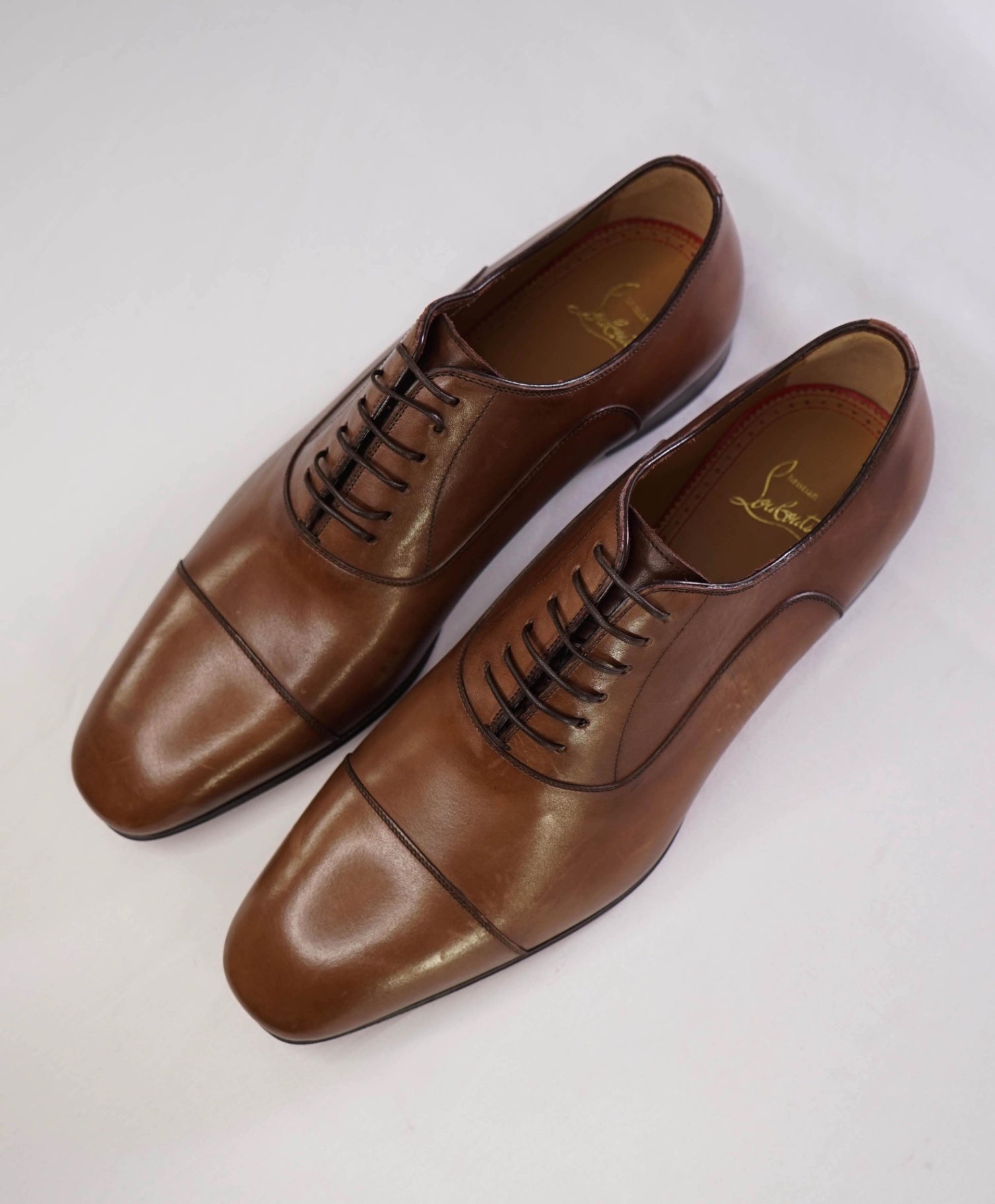 $1,050 CHRISTIAN LOUBOUTIN - *GREGGO* Brown Oxfords - US 10 (43EU)