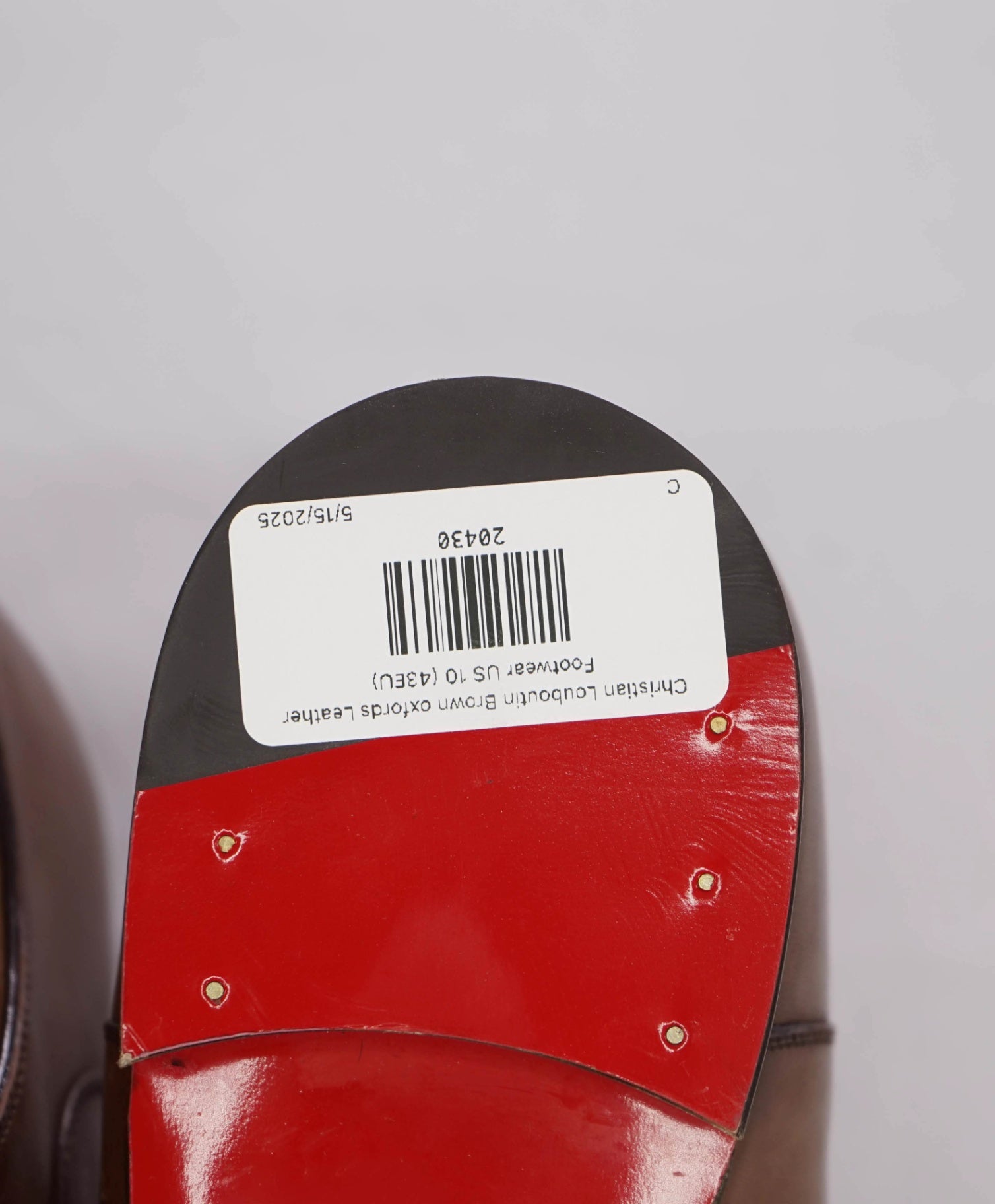 $1,050 CHRISTIAN LOUBOUTIN - *GREGGO* Brown Oxfords - US 10 (43EU)
