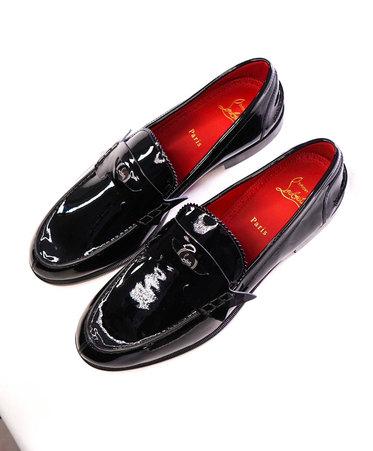 $1,050 CHRISTIAN LOUBOUTIN - *PENNY* Black Loafers - US 13 (46EU)