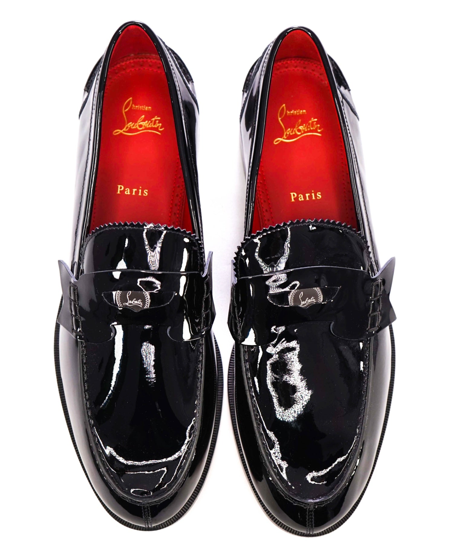 $1,050 CHRISTIAN LOUBOUTIN - *PENNY* Black Loafers - US 13 (46EU)
