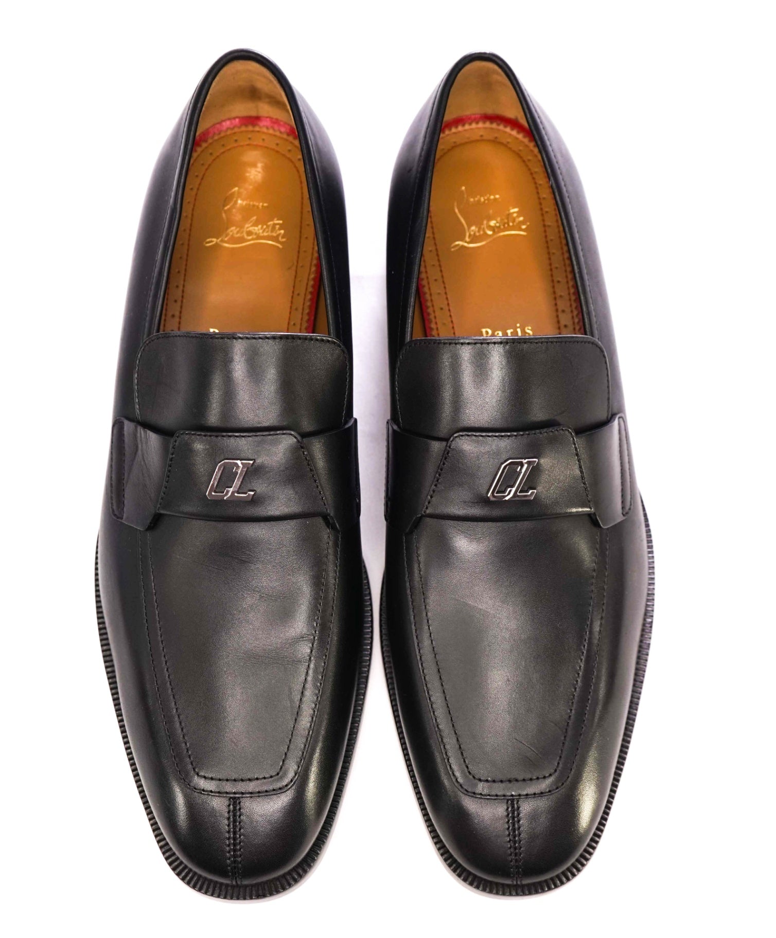 $1,100 CHRISTIAN LOUBOUTIN - *VARSIMOC* Black Leather Loafers US 10 (43EU)