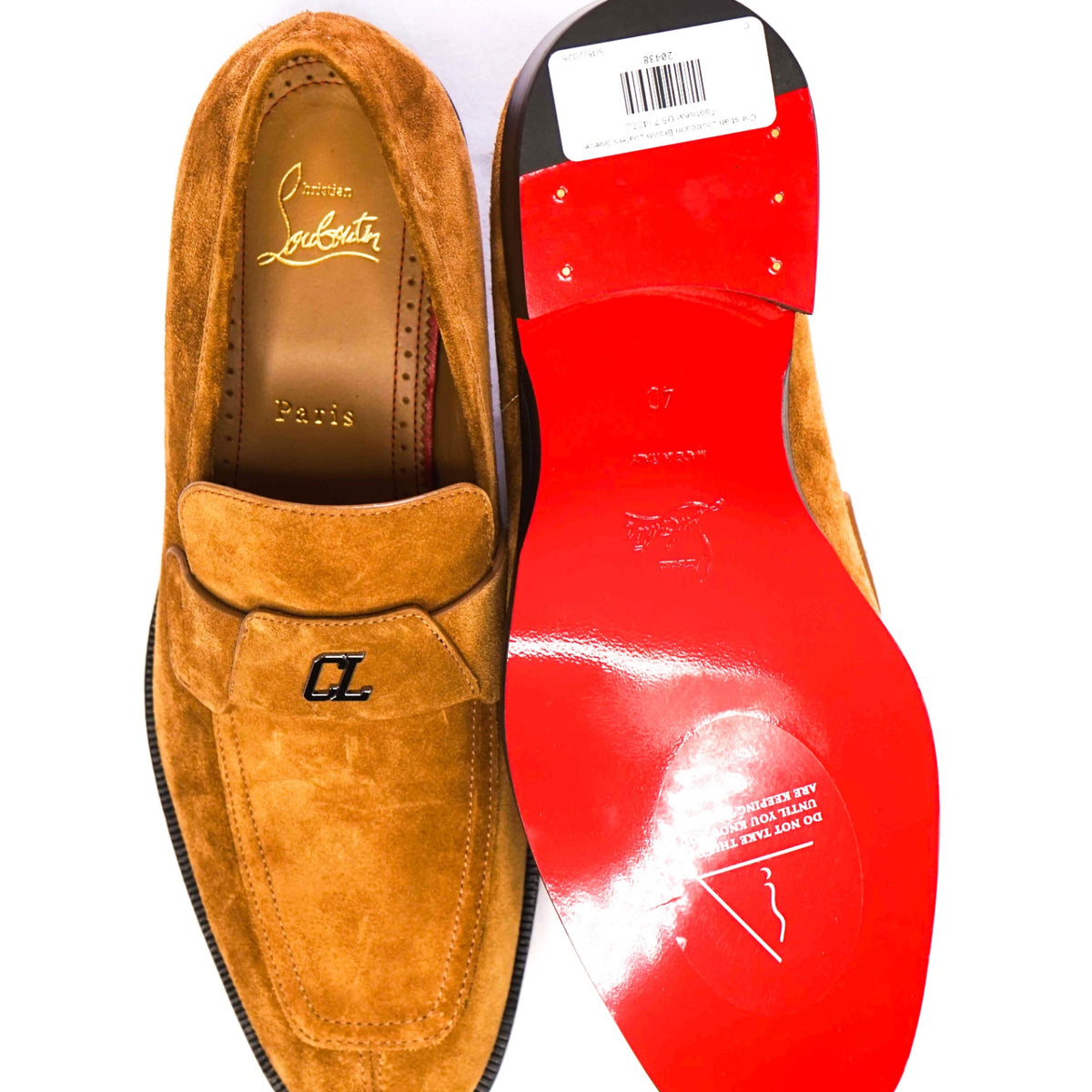 $1,100 CHRISTIAN LOUBOUTIN - *VARSIMOC* Brown Suede Loafers 