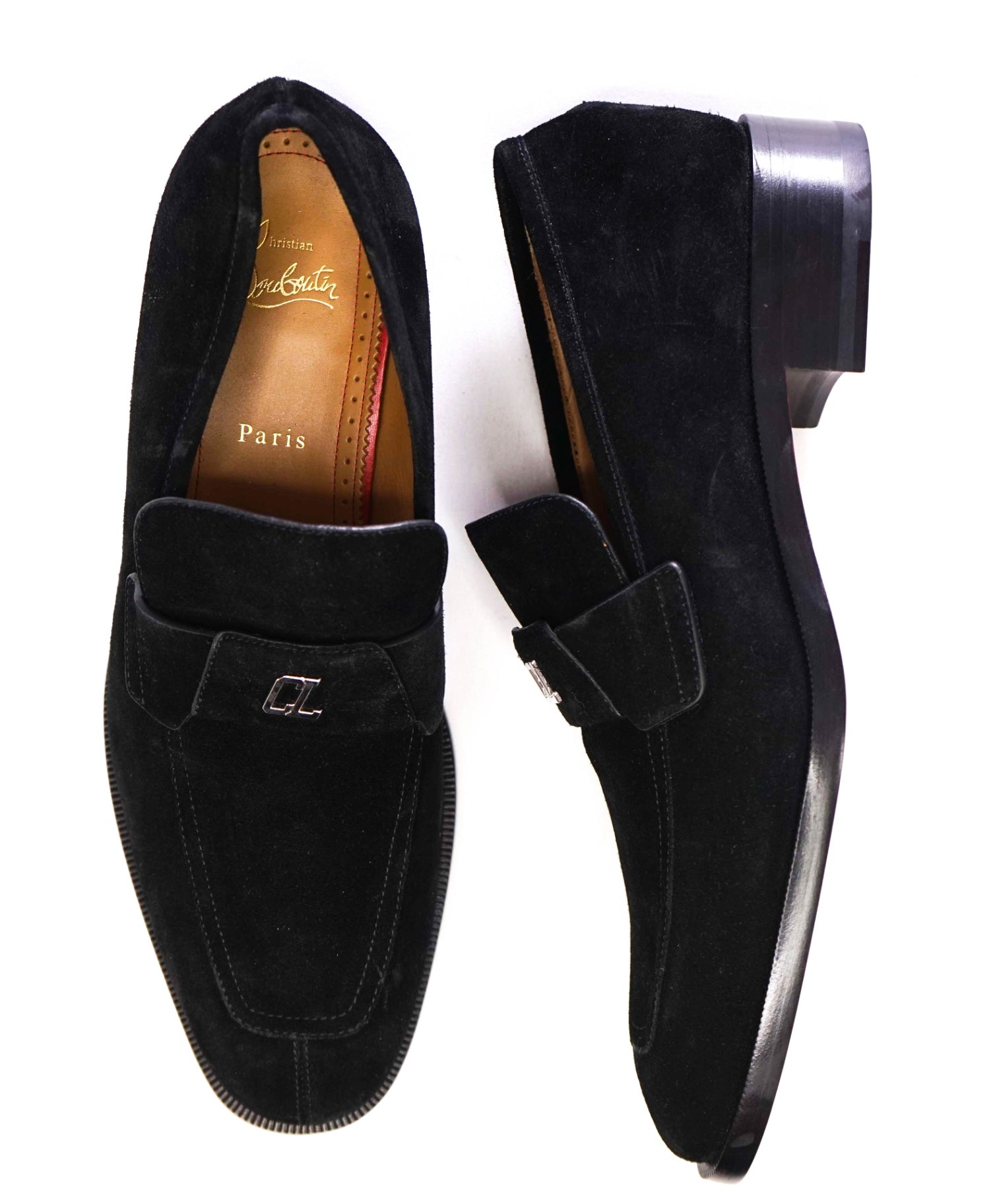$1,100 CHRISTIAN LOUBOUTIN - *VARSIMOC* Black Leather Loafers US 10 (43EU)