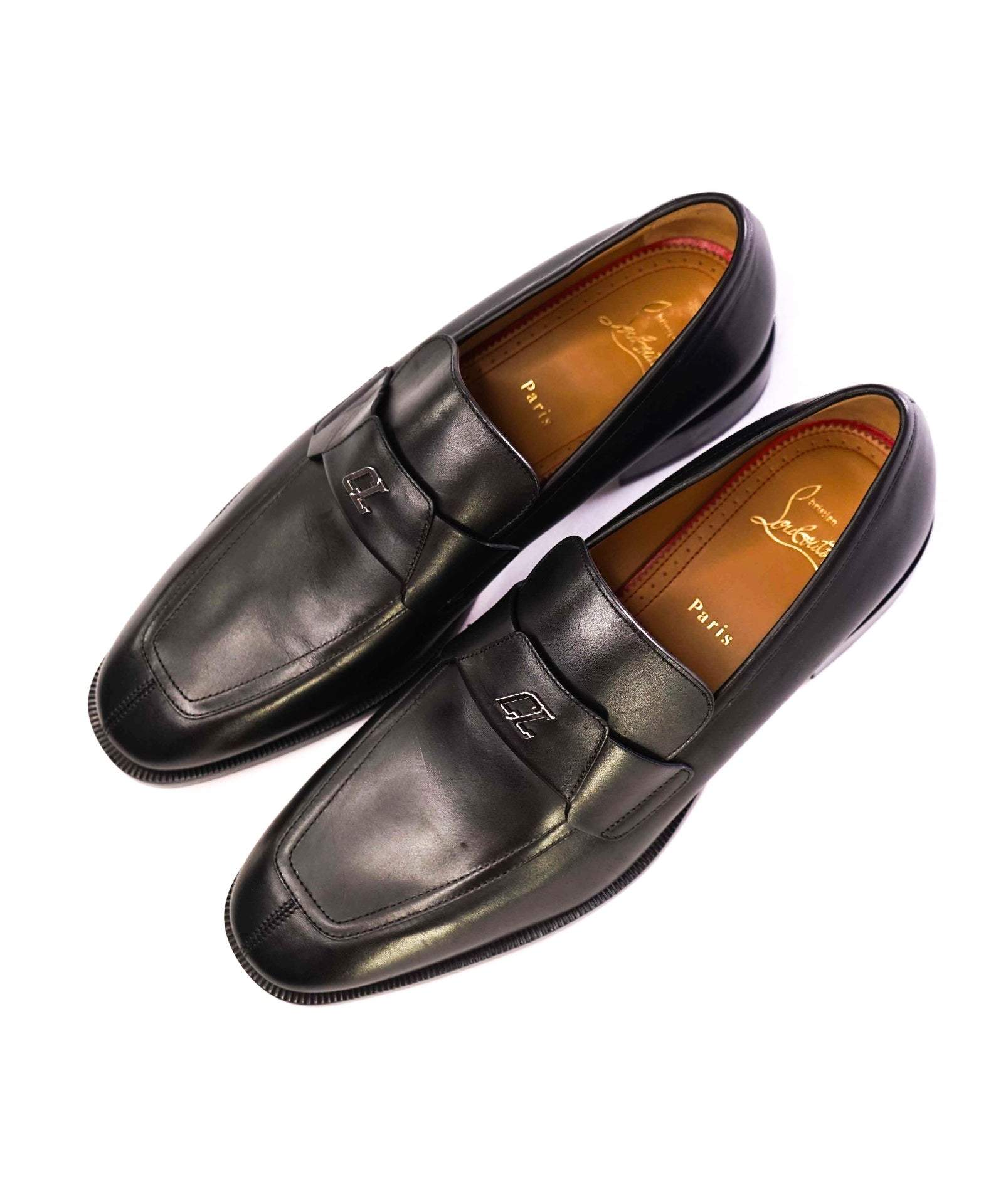 $1,100 CHRISTIAN LOUBOUTIN - *VARSIMOC* Black Leather Loafers US 10 (43EU)