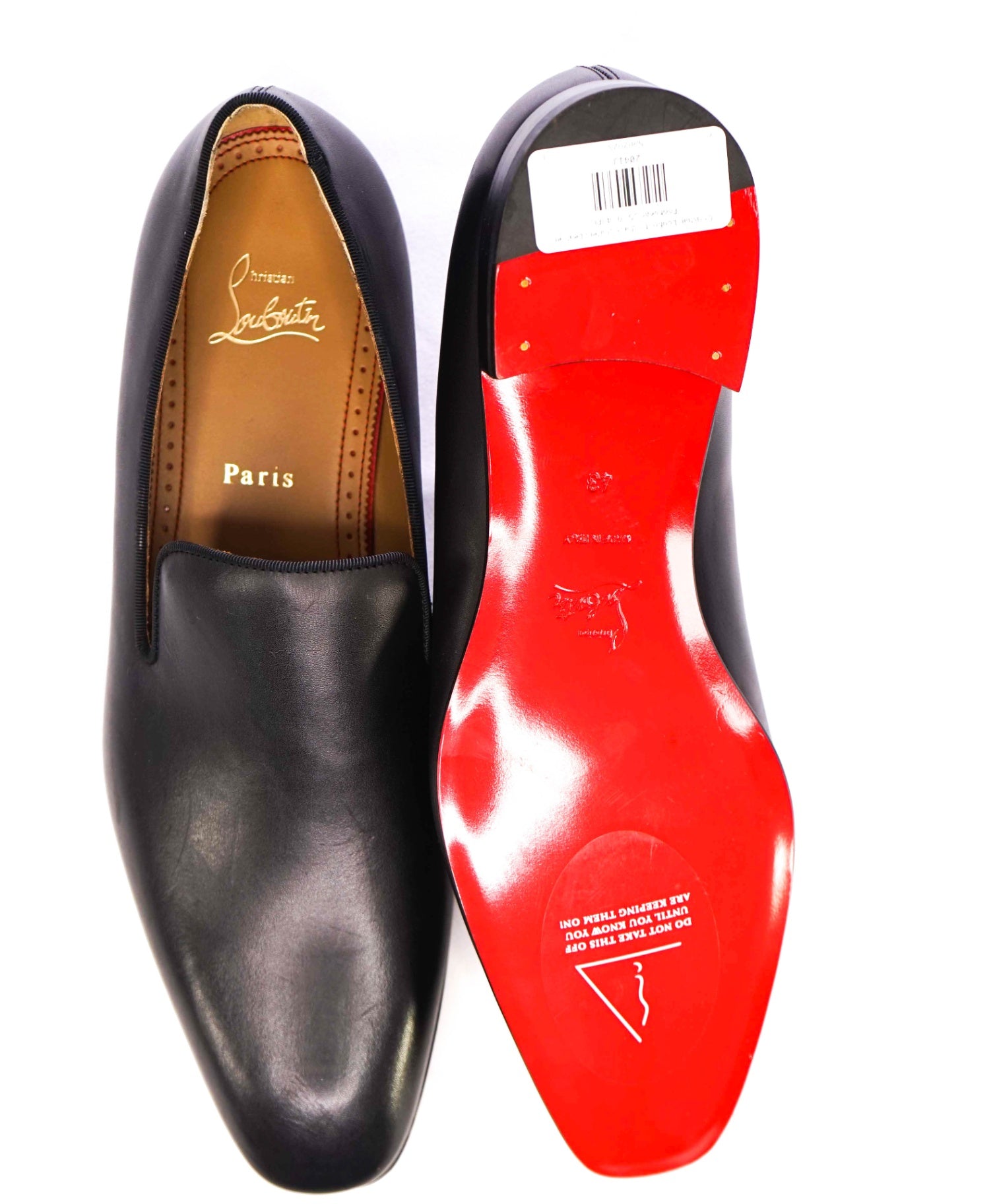 $1,050 CHRISTIAN LOUBOUTIN - * Dandelion* Black Leather Loafers US 10 (43EU)