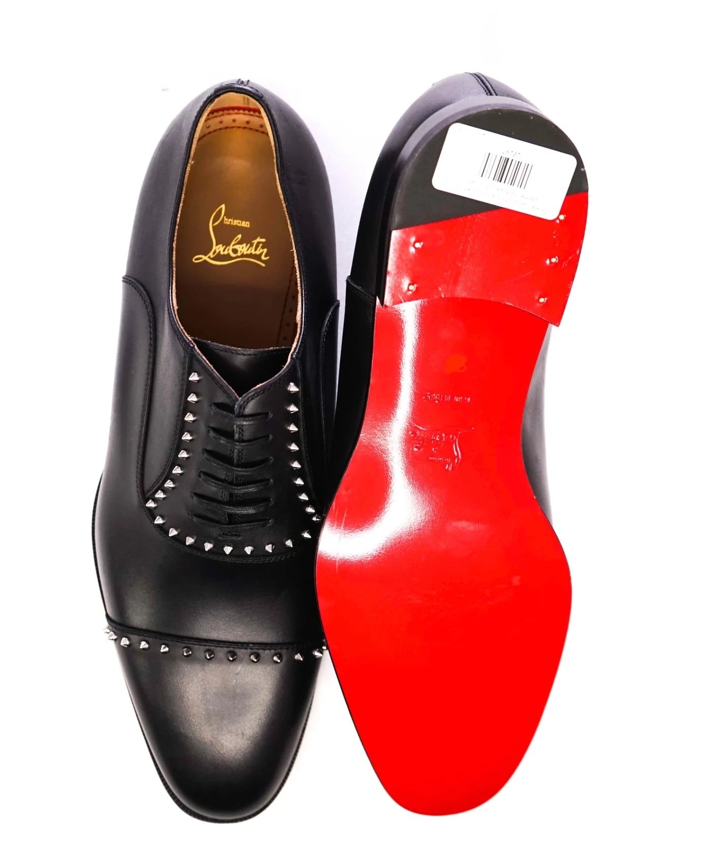 $1,200 CHRISTIAN LOUBOUTIN - *CLOOCLOO* Black Spike Oxfords US 11 (44EU)