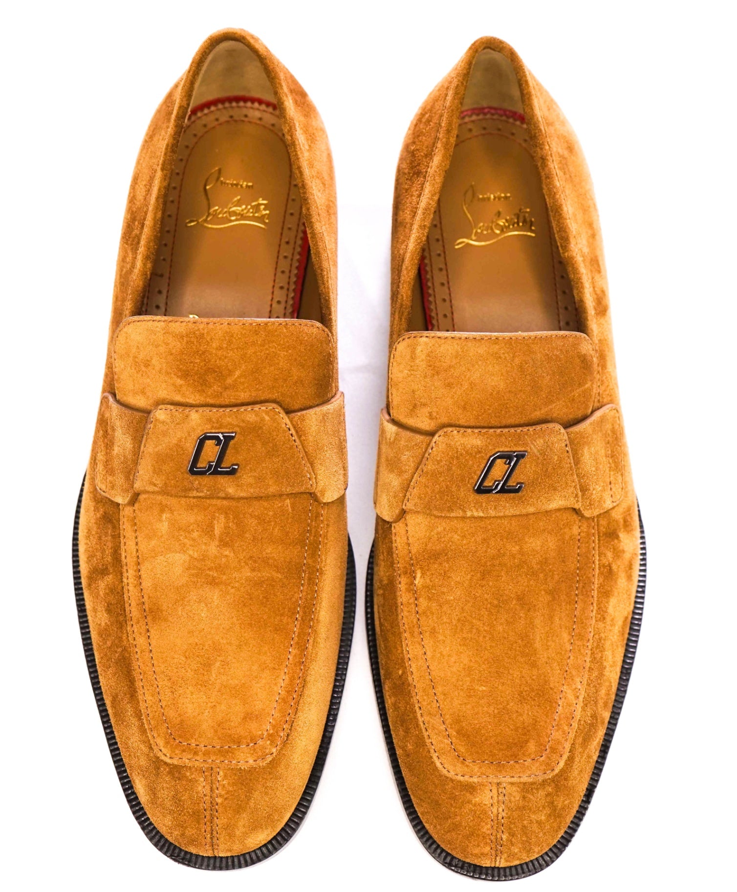 $1,100 CHRISTIAN LOUBOUTIN - *VARSIMOC* Brown Suede Loafers US 7 (40EU)