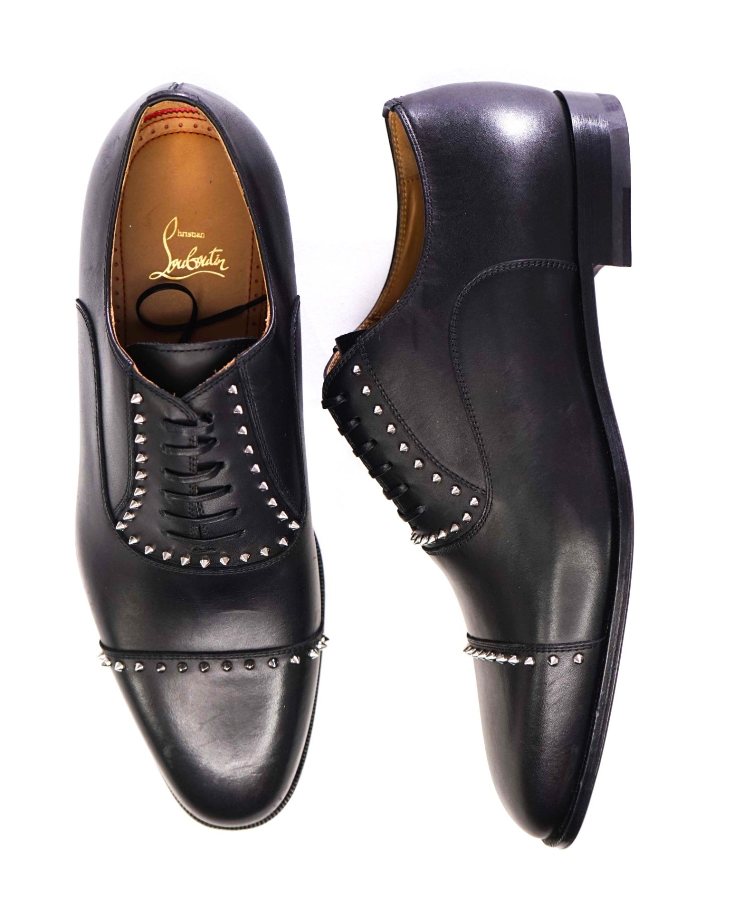 $1,200 CHRISTIAN LOUBOUTIN - *CLOOCLOO* Black Spike Oxfords US 11 (44EU)