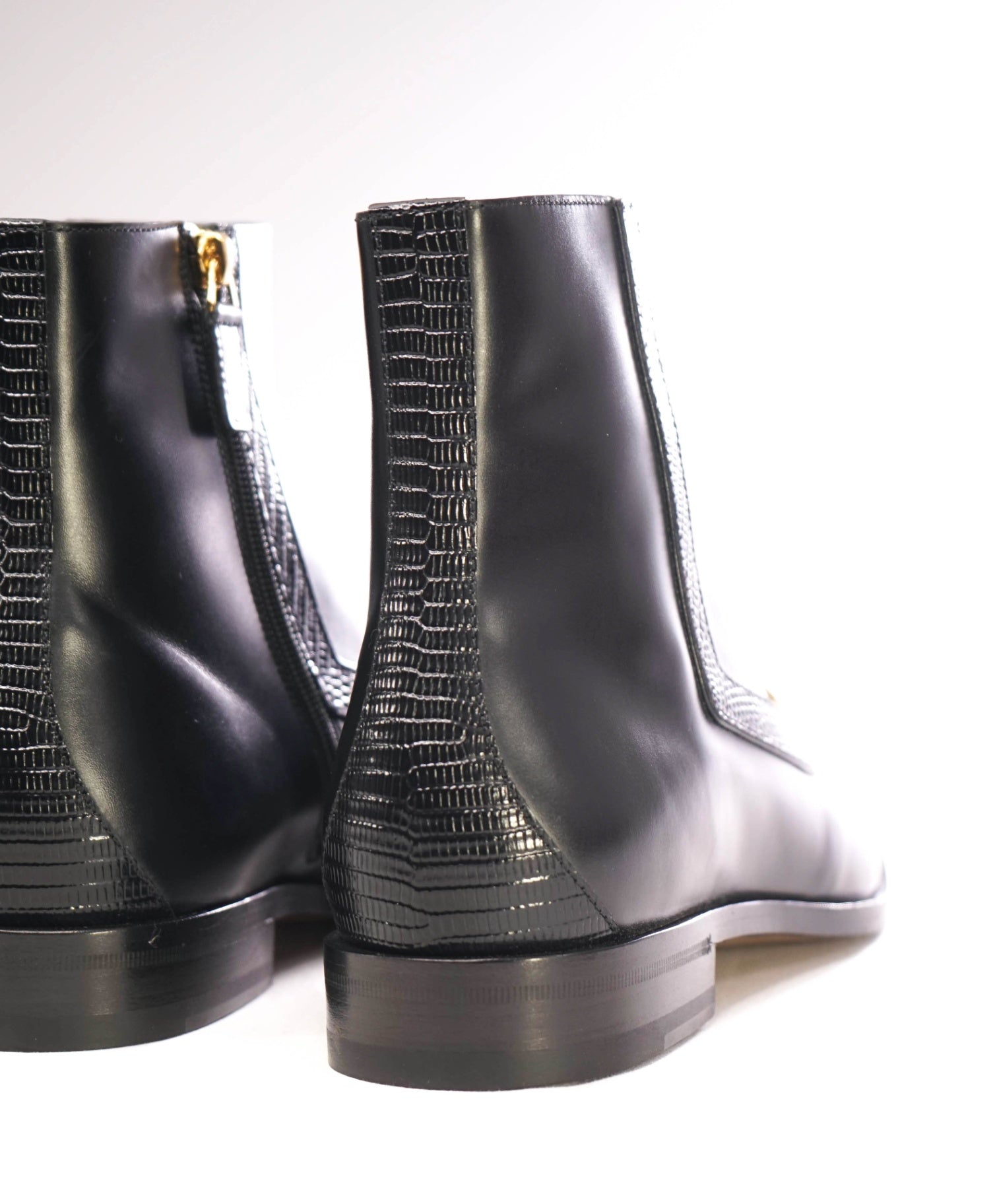 $1,400 GUCCI Black LIZARD SKIN G Boots Leather US 9 (8.5G)