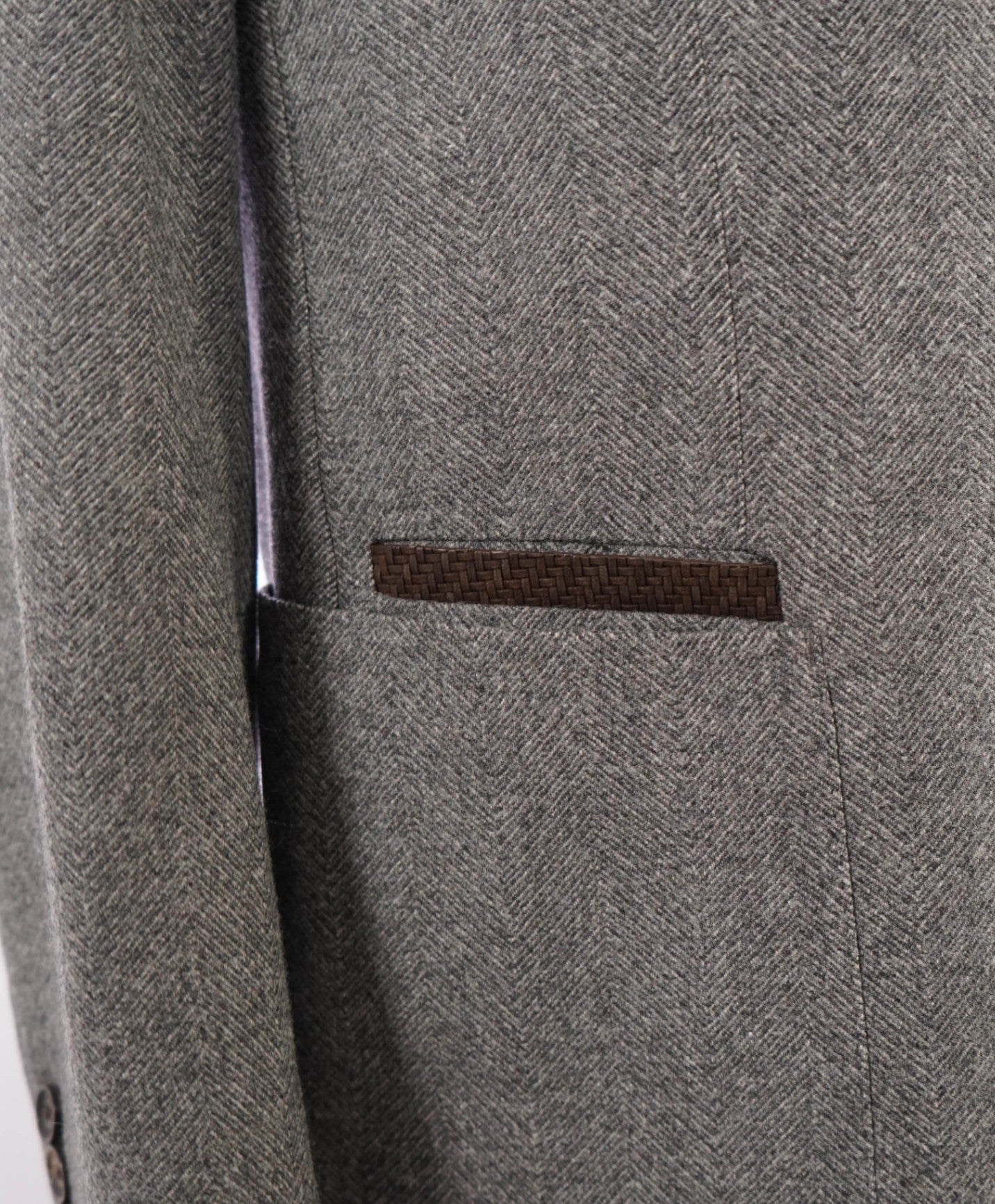 $3,295 Ermenegildo Zegna Trofeo Grey Wool/Cashmere SUEDE Blazer 44R