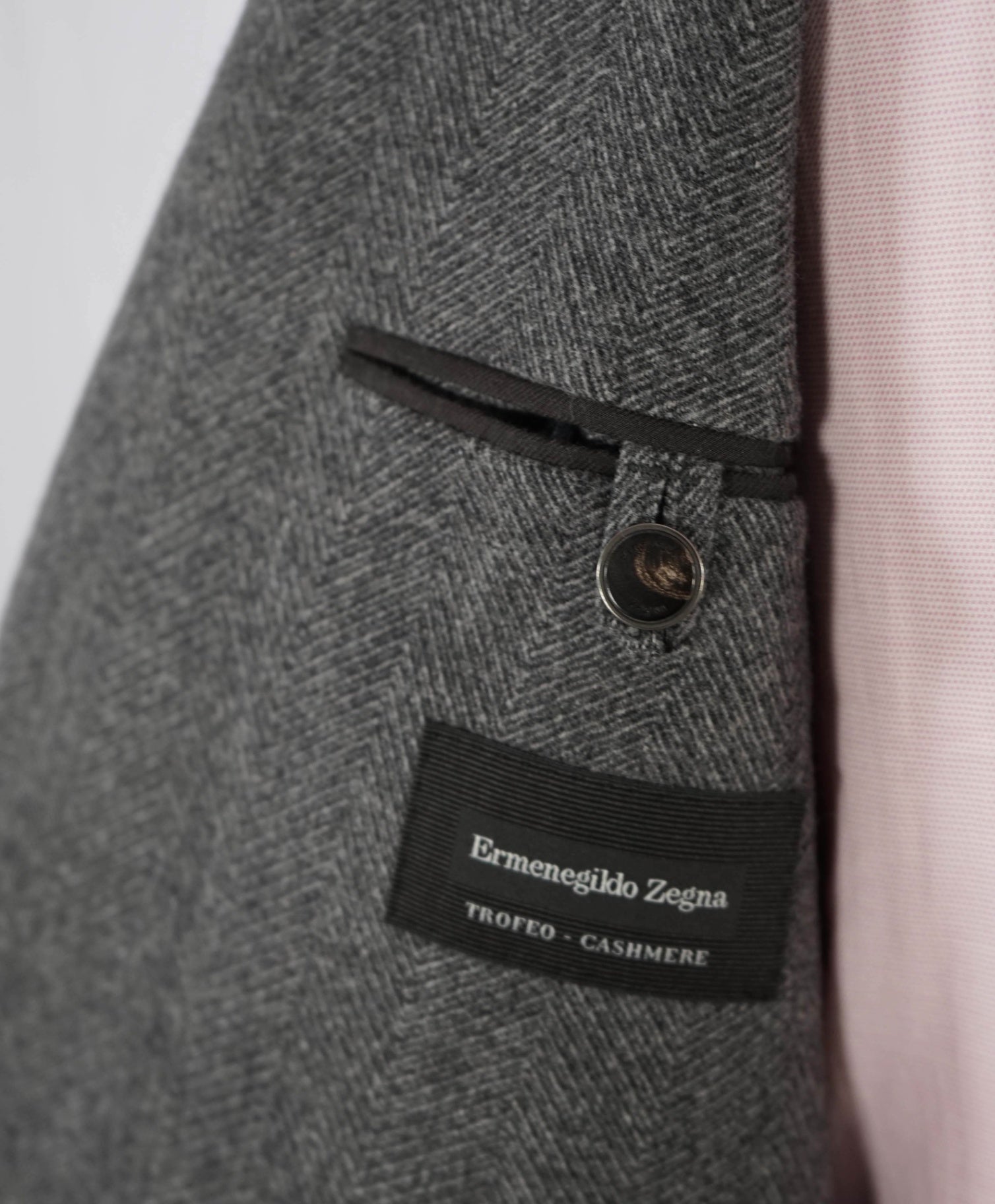 $3,295 Ermenegildo Zegna Trofeo Grey Wool/Cashmere SUEDE Blazer 44R