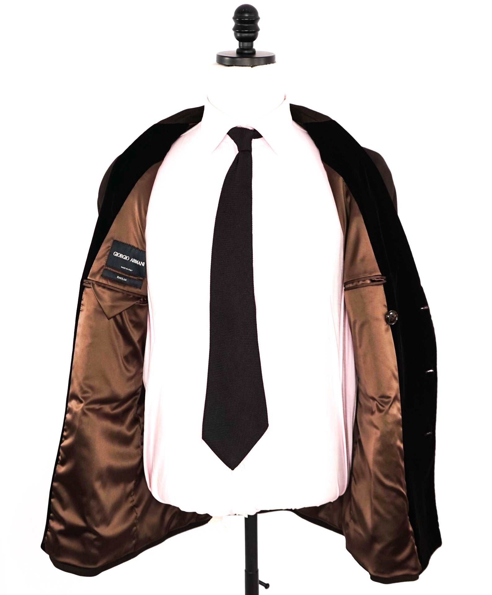 Giorgio Armani "Raglan" Brown Double breasted Velvet Dinner Jacket Blazer 42R