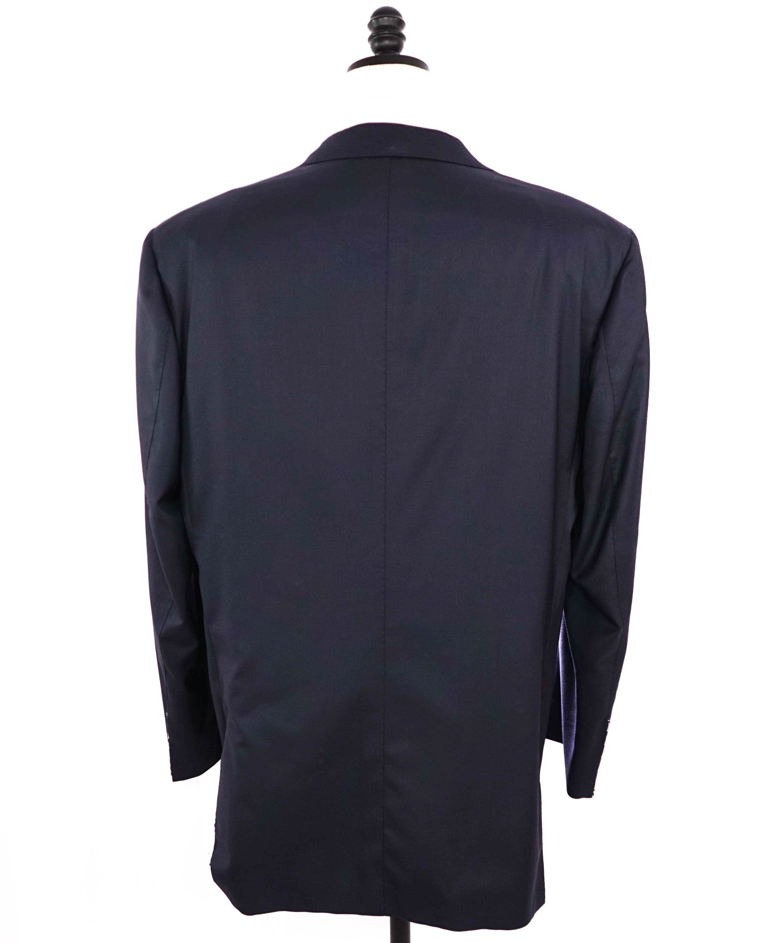 $9,500 KITON Solid Navy Wool Suit 50L