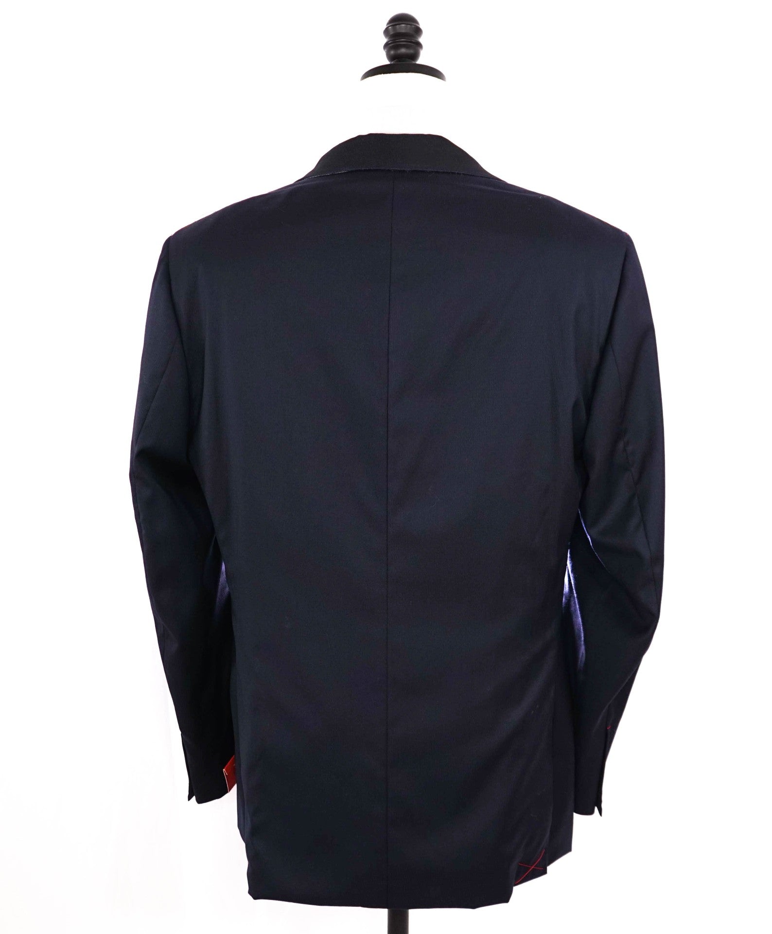 $5,000 Isaia Navy Textured Shawl lapel Wool Tuxedo Suit 44R 8R