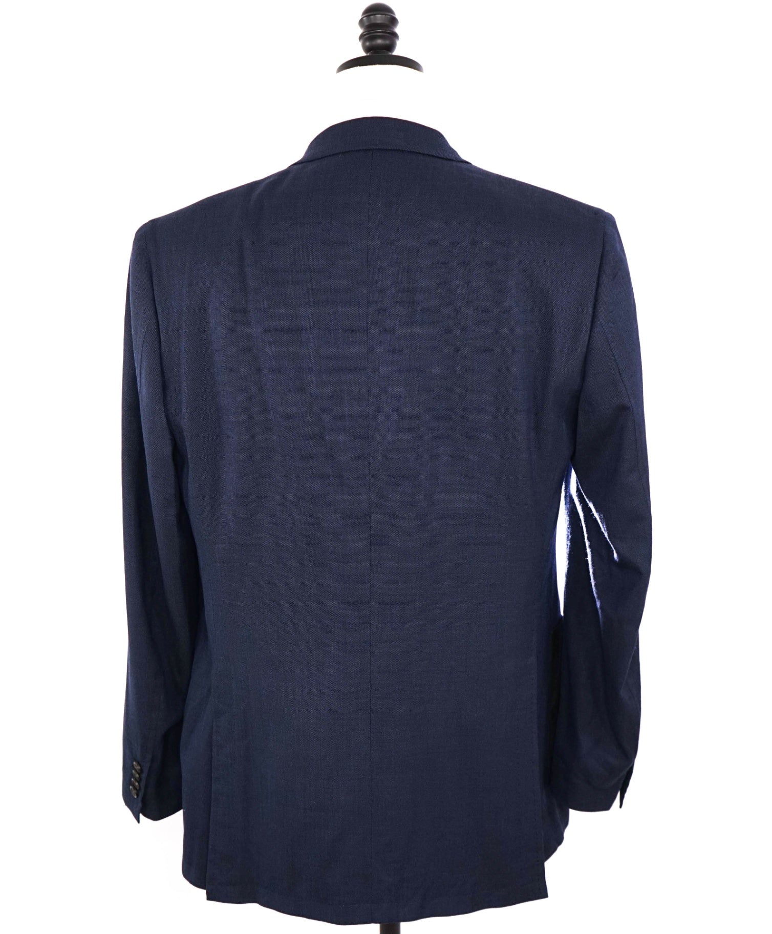 $3,995 Brioni Solid Navy Blue Wool/Suede Patch Pocket Blazer 42L