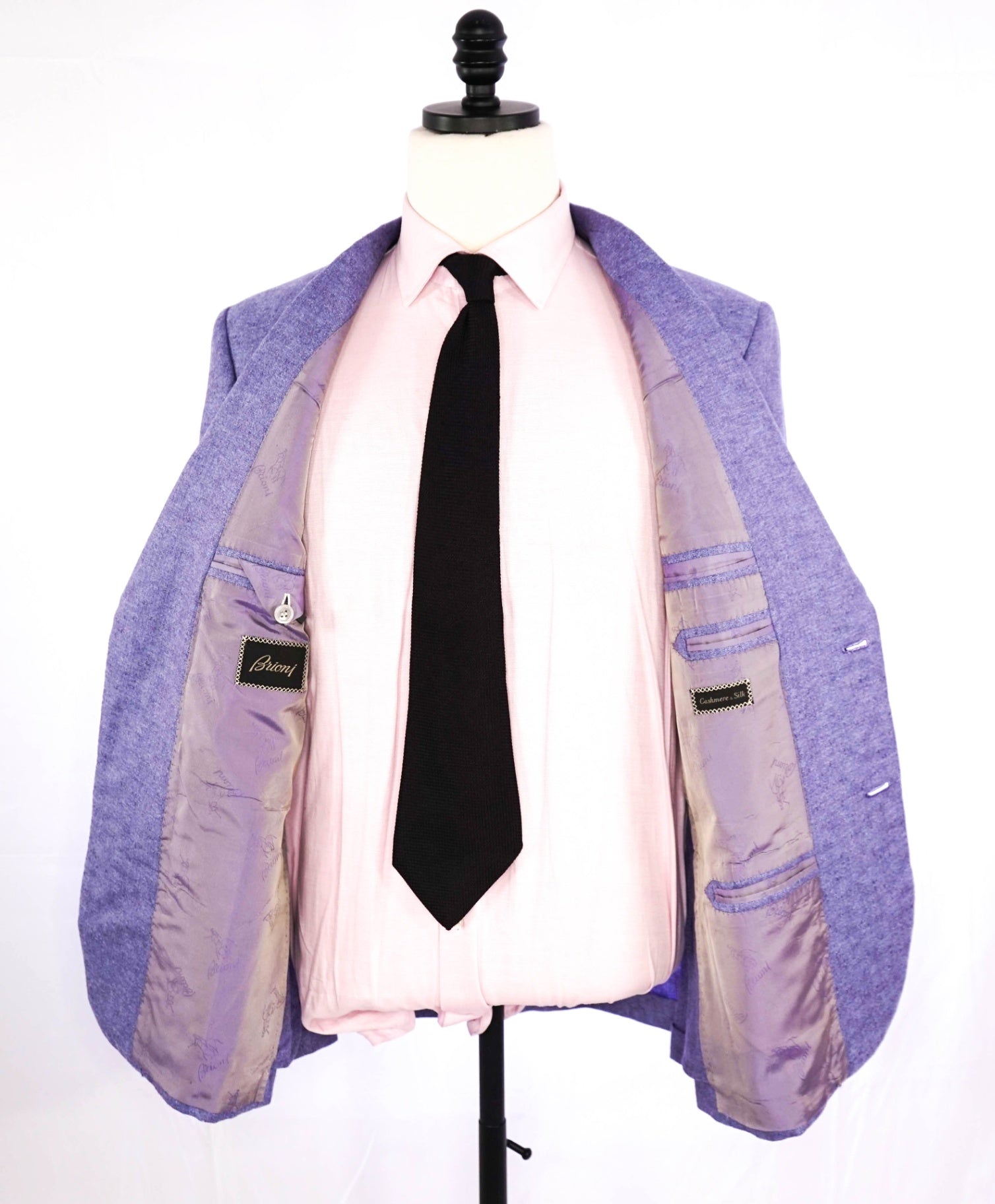 $4,800 Brioni Solid Lavender Purple Cashmere/Silk Blazer 40R