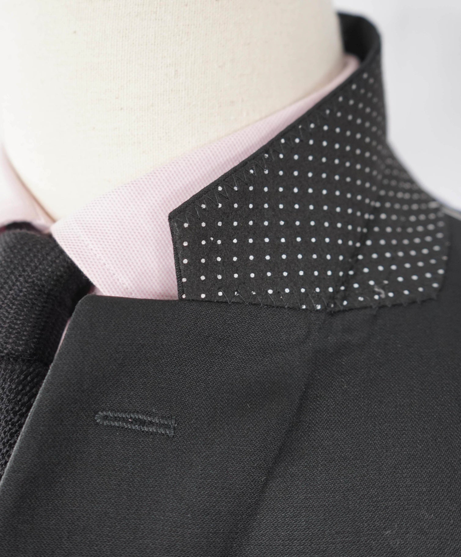 IKE evening "Super 120'S" Black Satin Lapel Wool 1-pc Blazer 48L