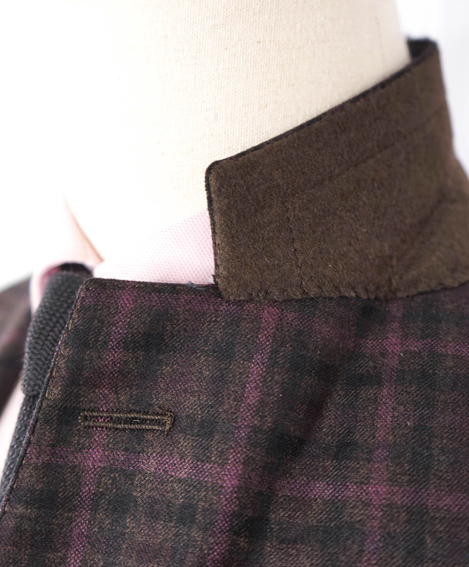 $995 Samuelsohn Plum gingham Wool Blazer 42R