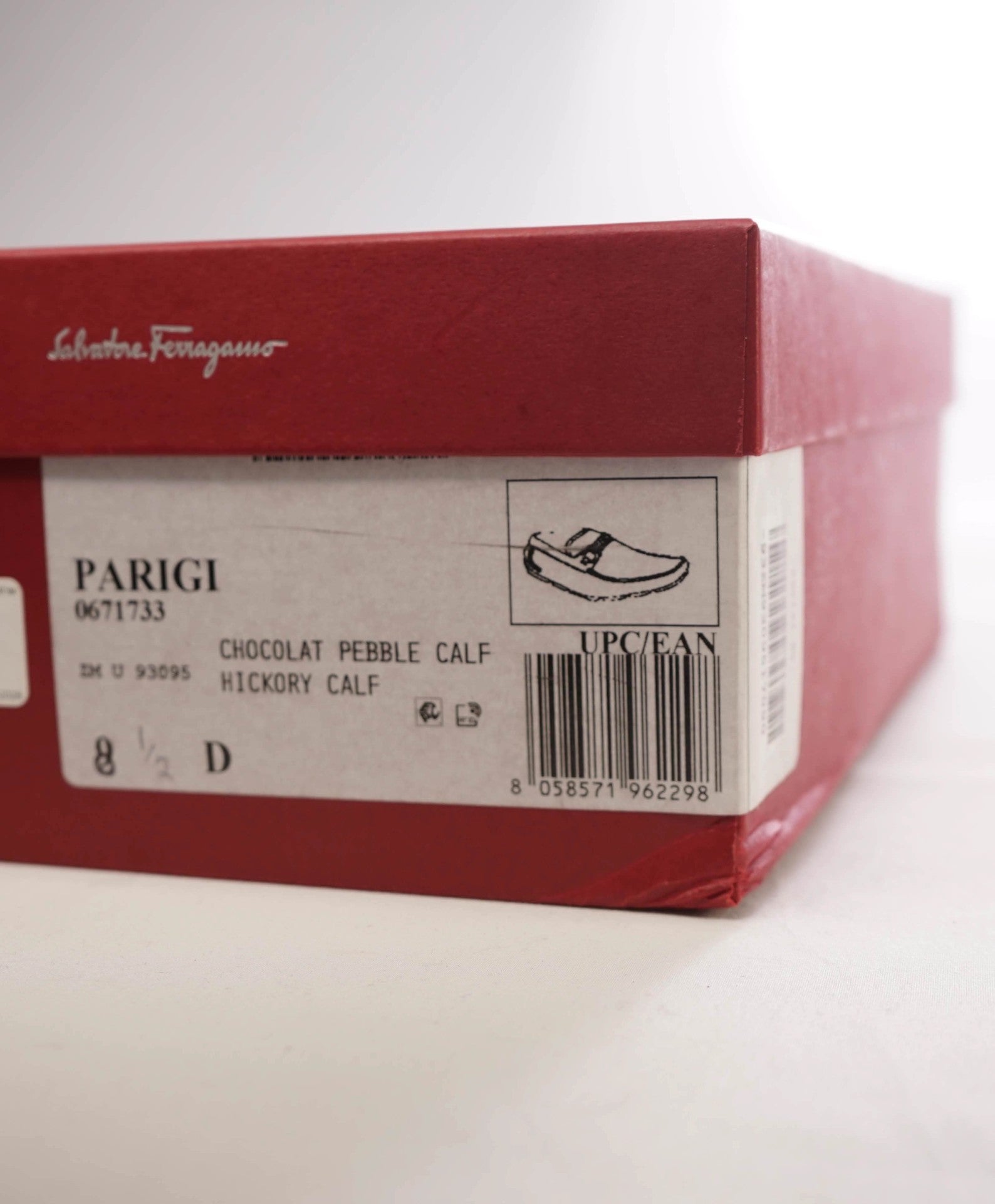 $800 Salvatore Ferragamo "PARIGI" Brown Leather Footwear US 8.5D