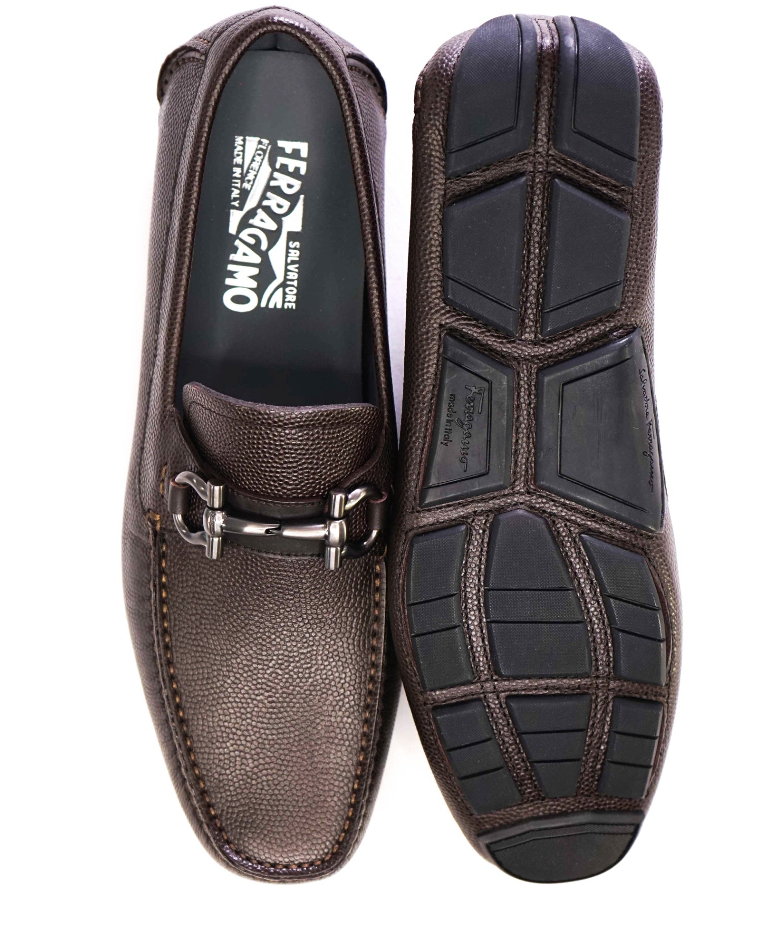 $800 Salvatore Ferragamo "PARIGI" Brown Leather Footwear US 8.5D
