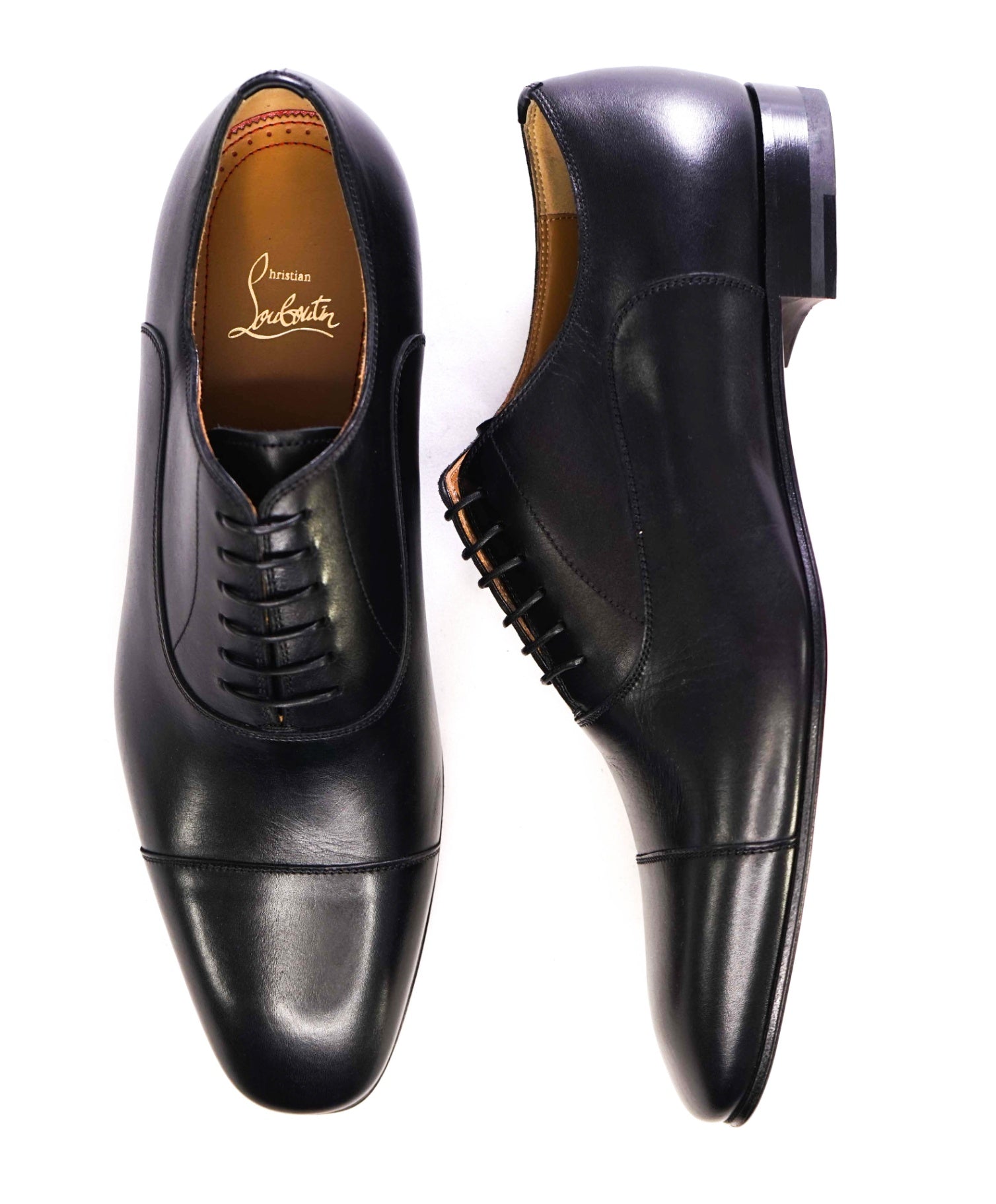 $1,050 CHRISTIAN LOUBOUTIN - *GREGGO* Black Oxfords US 9.5 (42.5 EU)