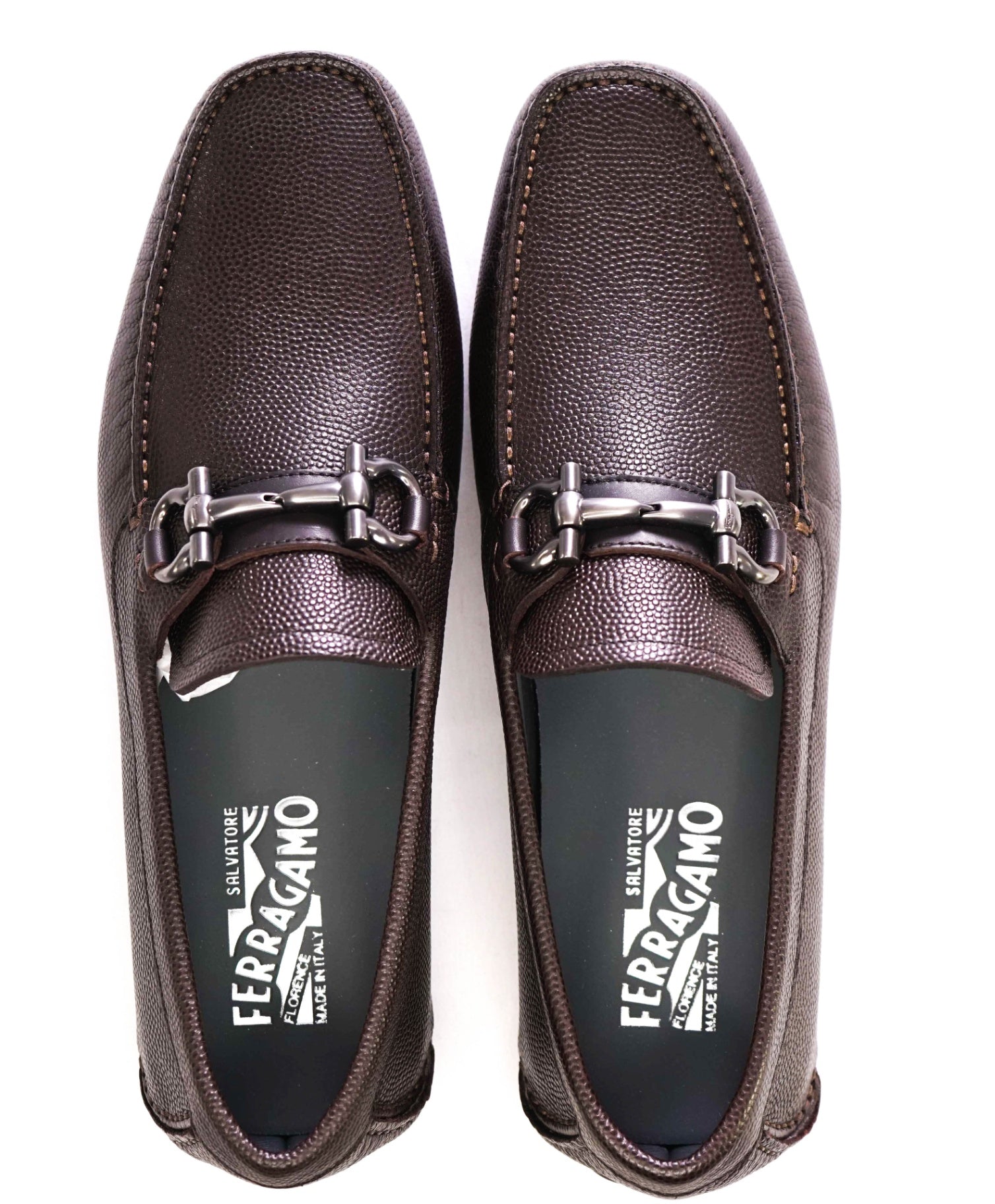 $800 Salvatore Ferragamo "PARIGI" Brown Leather Footwear US 8.5D