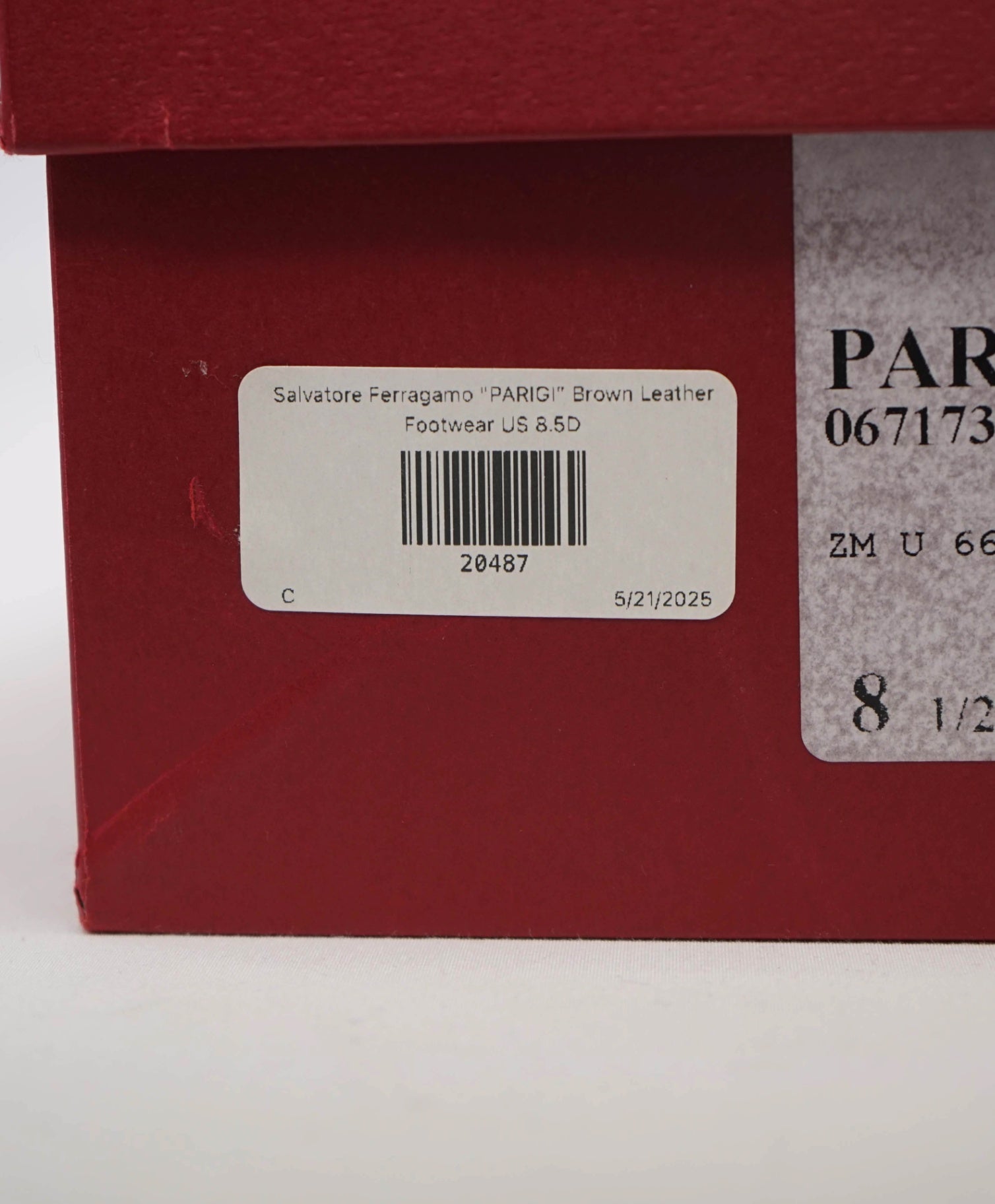 $800 Salvatore Ferragamo "PARIGI" Brown Leather Footwear US 8.5D