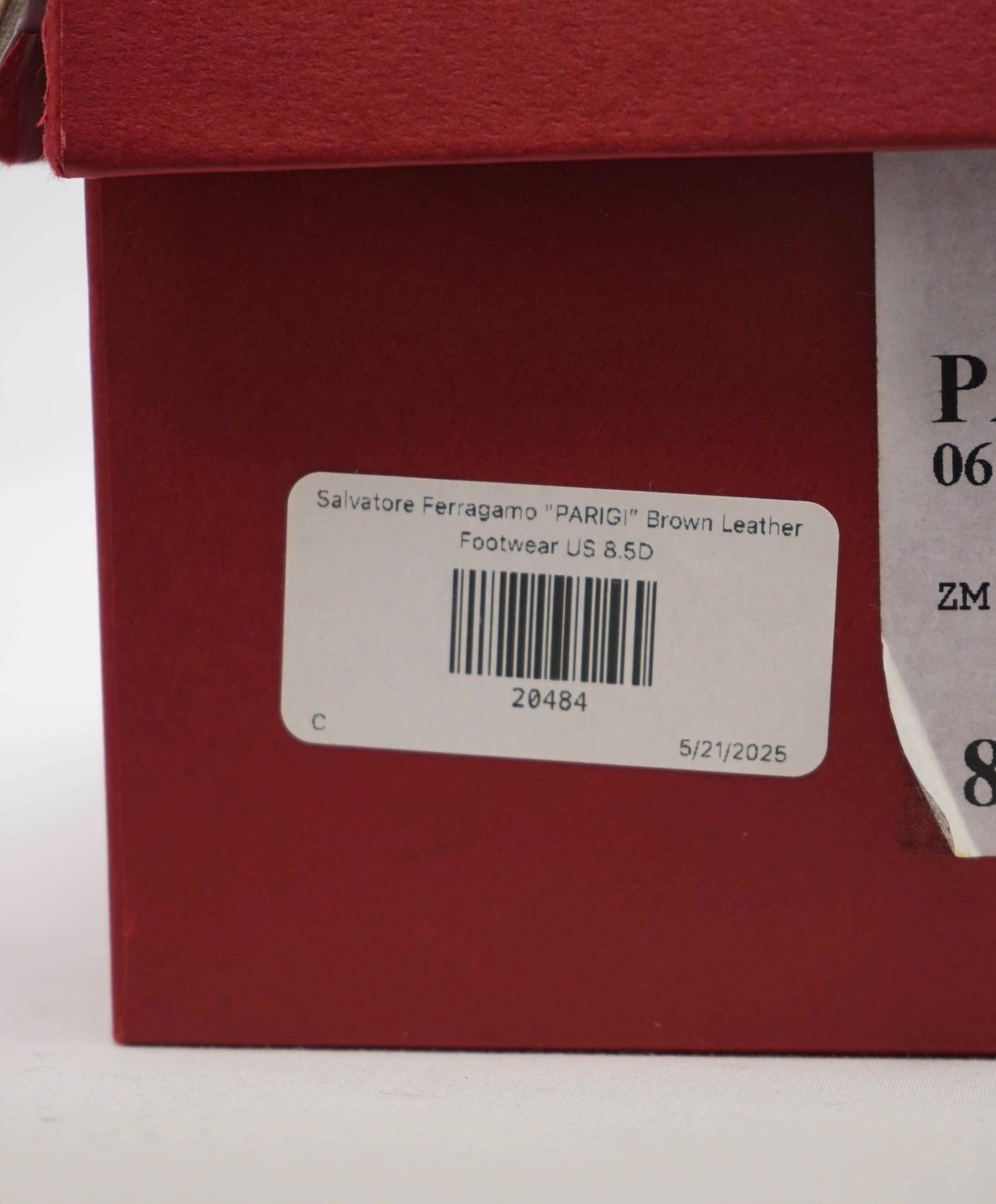 $800 Salvatore Ferragamo "PARIGI" Brown Leather Footwear US 8.5D