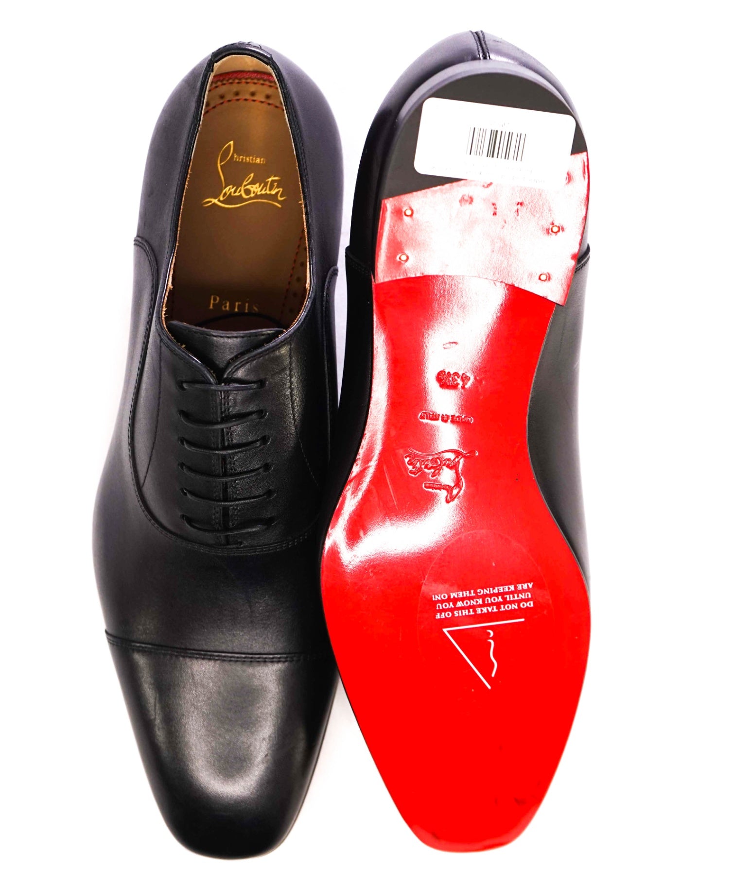 $1,050 CHRISTIAN LOUBOUTIN - *GREGGO* Black Oxfords US 10.5 (43.5EU)