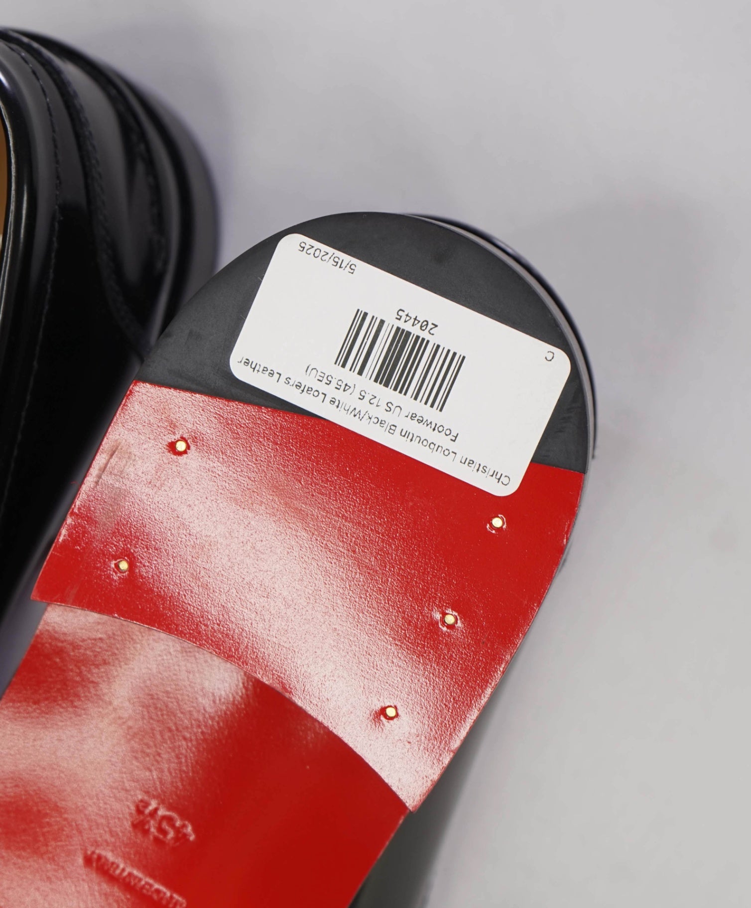 $1,145 CHRISTIAN LOUBOUTIN - *PENNY* Black/White Loafers US 12.5 (45.5EU)