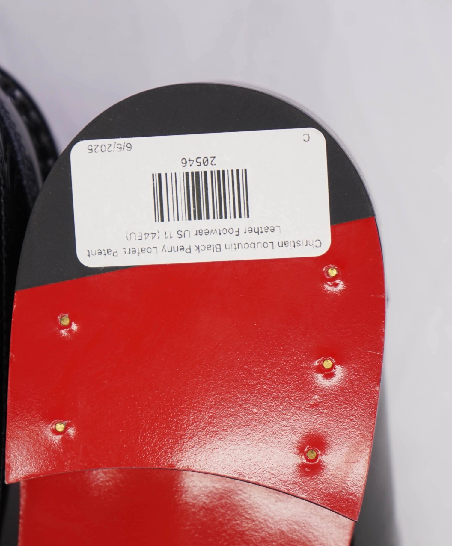 $1,145 CHRISTIAN LOUBOUTIN - *PENNY* Black Patent Loafers US 11 (44EU)