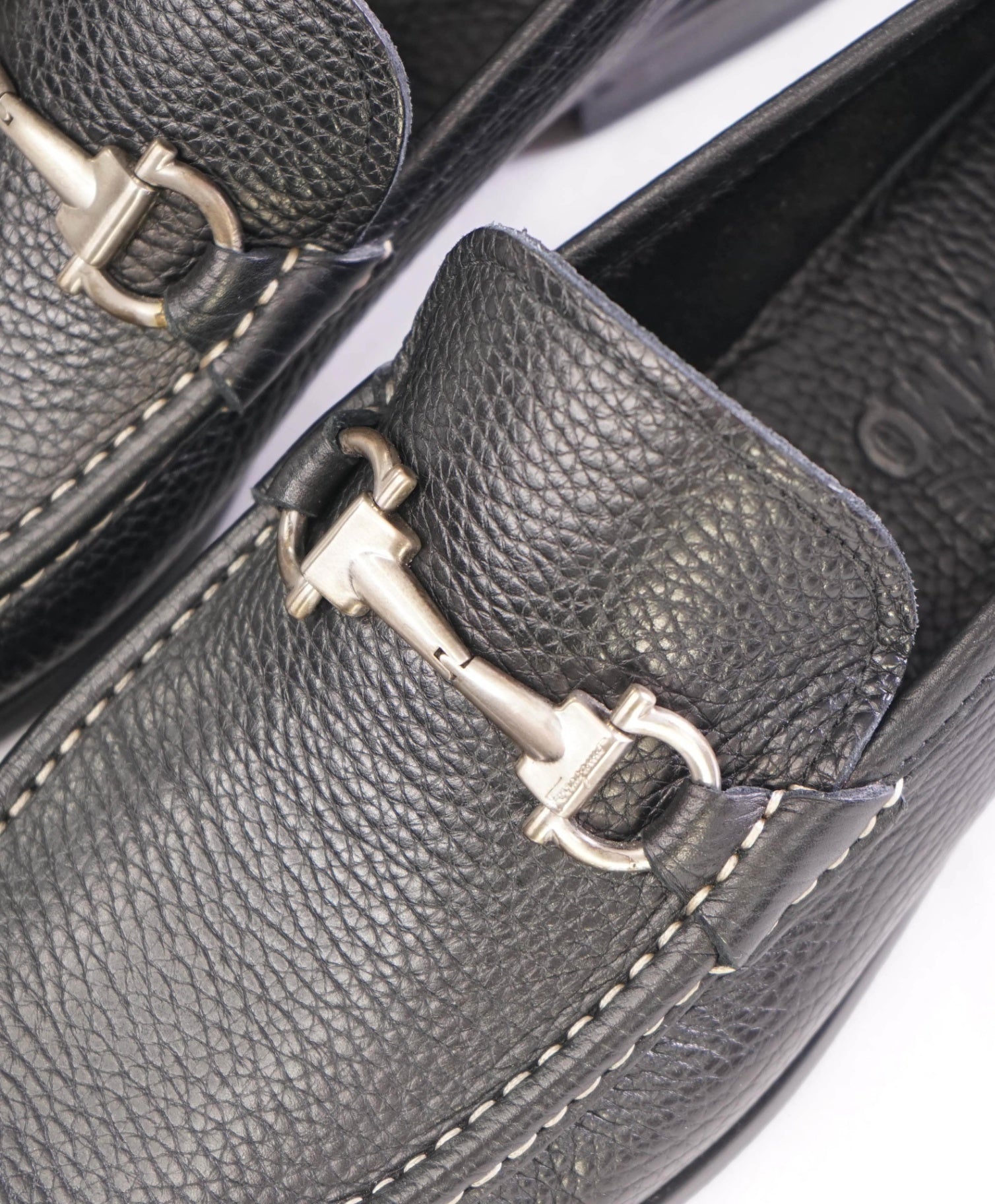 Salvatore Ferragamo Black Loafers Leather Footwear 8.5 D