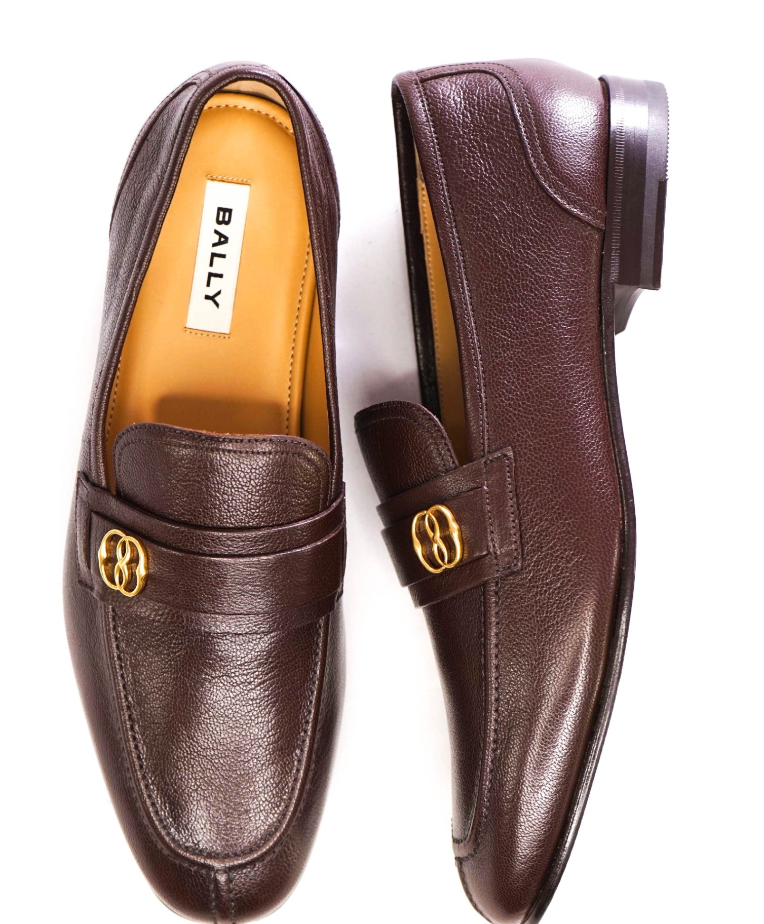 $790 Bally Brown Leather Loafers "SADEI" US 7D (6UK)