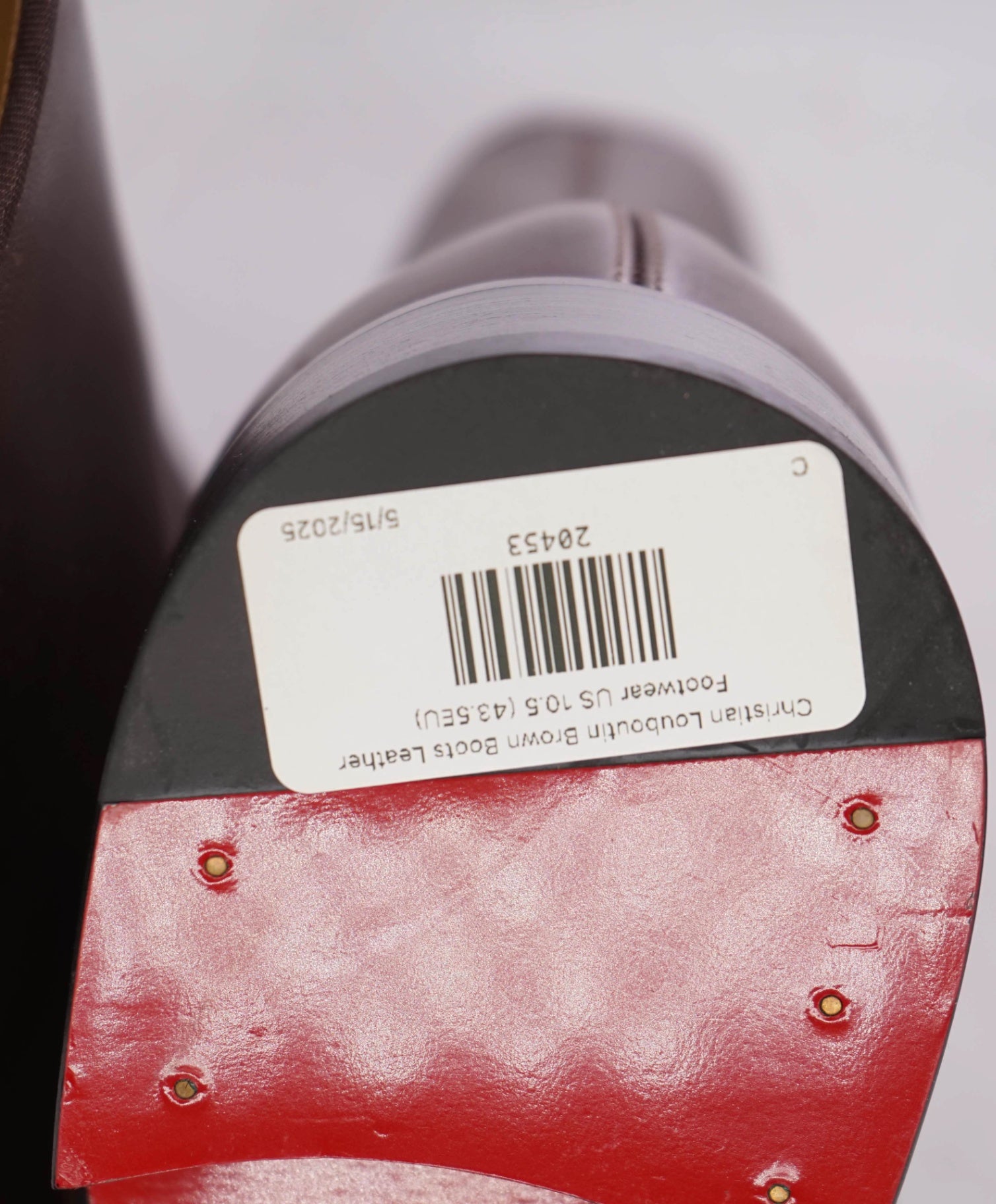 $1,445 Christian Louboutin "Chambeli" Brown Boots Leather US 10.5 (43.5EU)